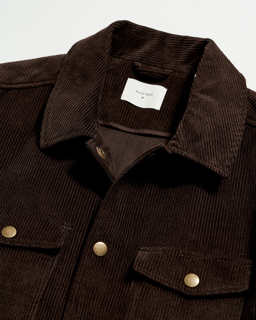 Corduroy Mo Shirt Jacket in Chocolate
