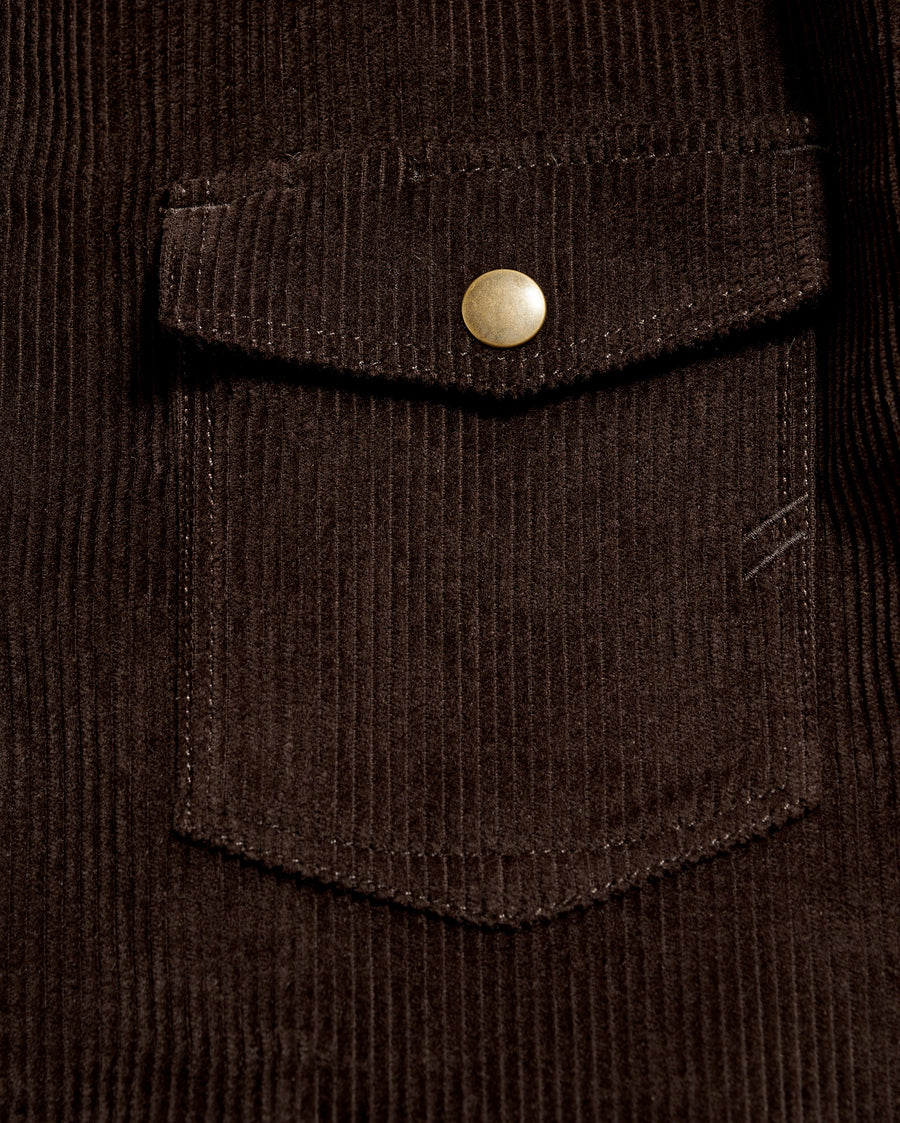 Corduroy Mo Shirt Jacket in Chocolate