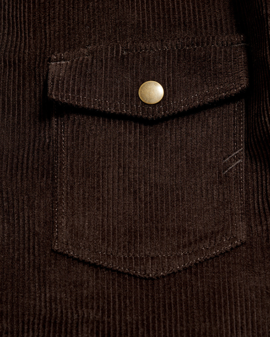 Corduroy Mo Shirt Jacket in Chocolate
