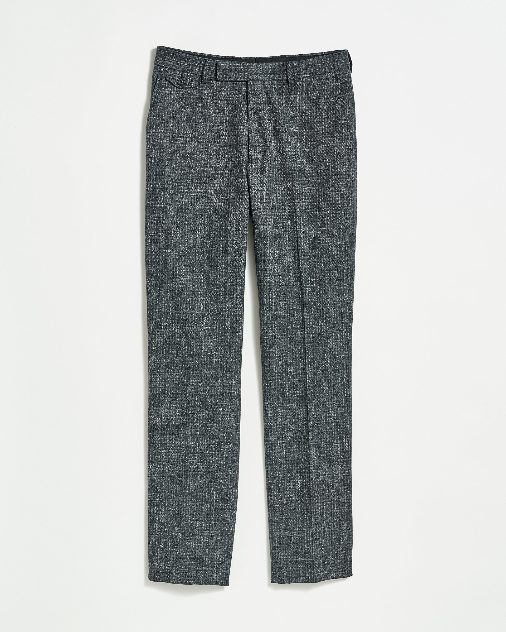 FLAT FRONT TROUSER IN CHARCOAL CHECK – Billy Reid