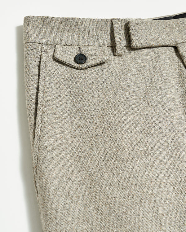 Flat Front Trouser in Grey