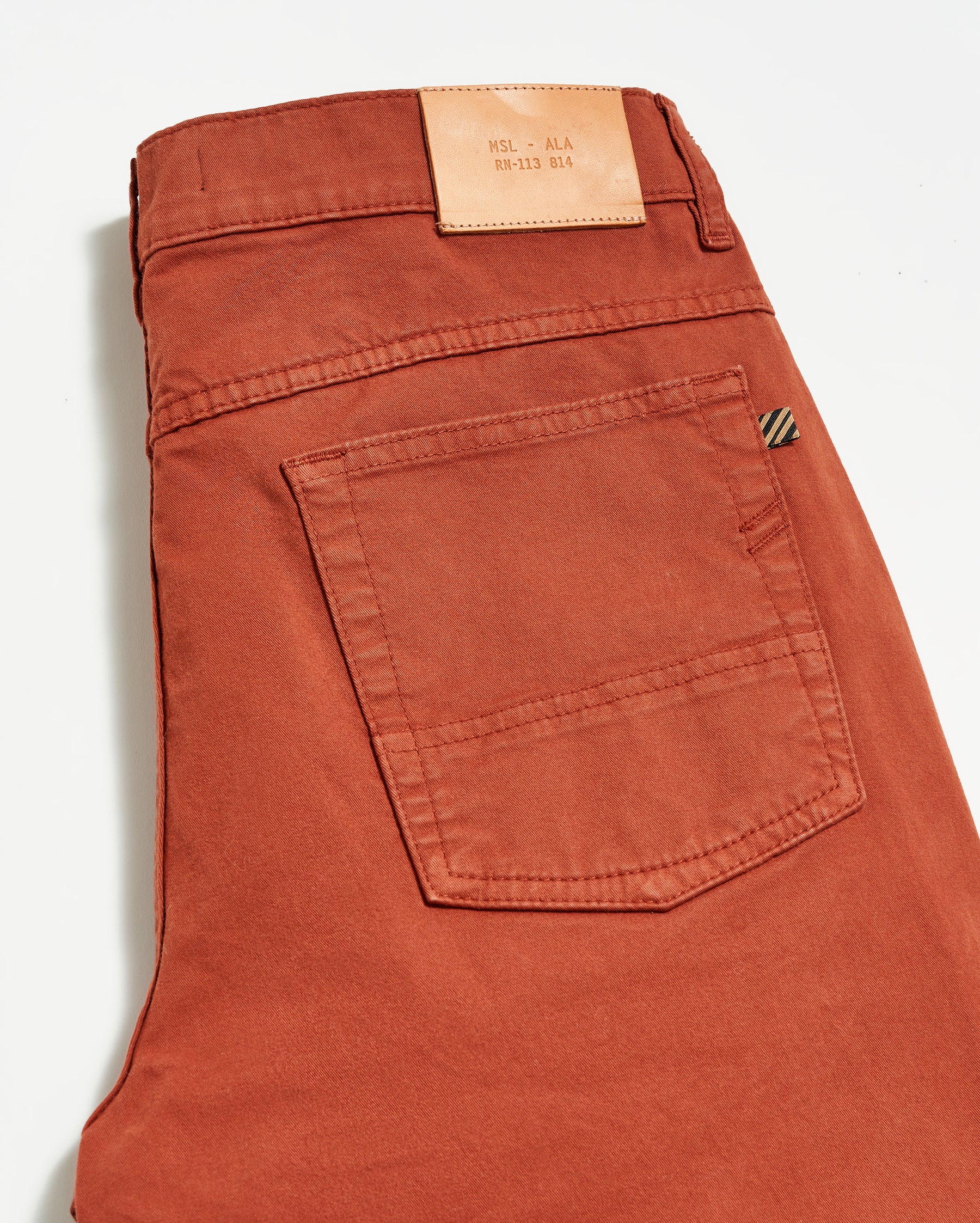 5 POCKET PANT IN RUST RED – Billy Reid