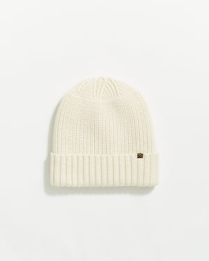 Wool Ribbon Beanie in Natural
