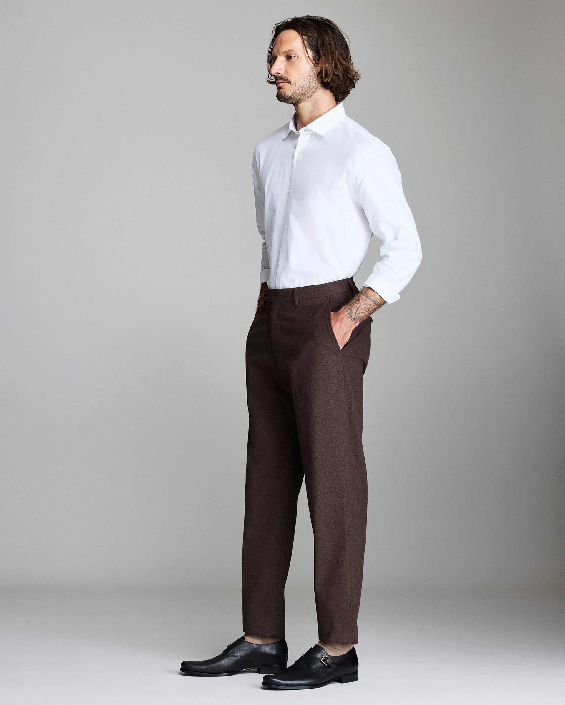 Oxford Hutcheson Dress Shirt in White