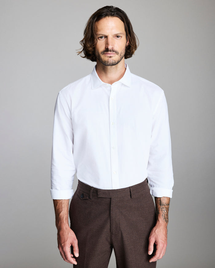 Oxford Hutcheson Dress Shirt by Billy Reid Men's White Dress