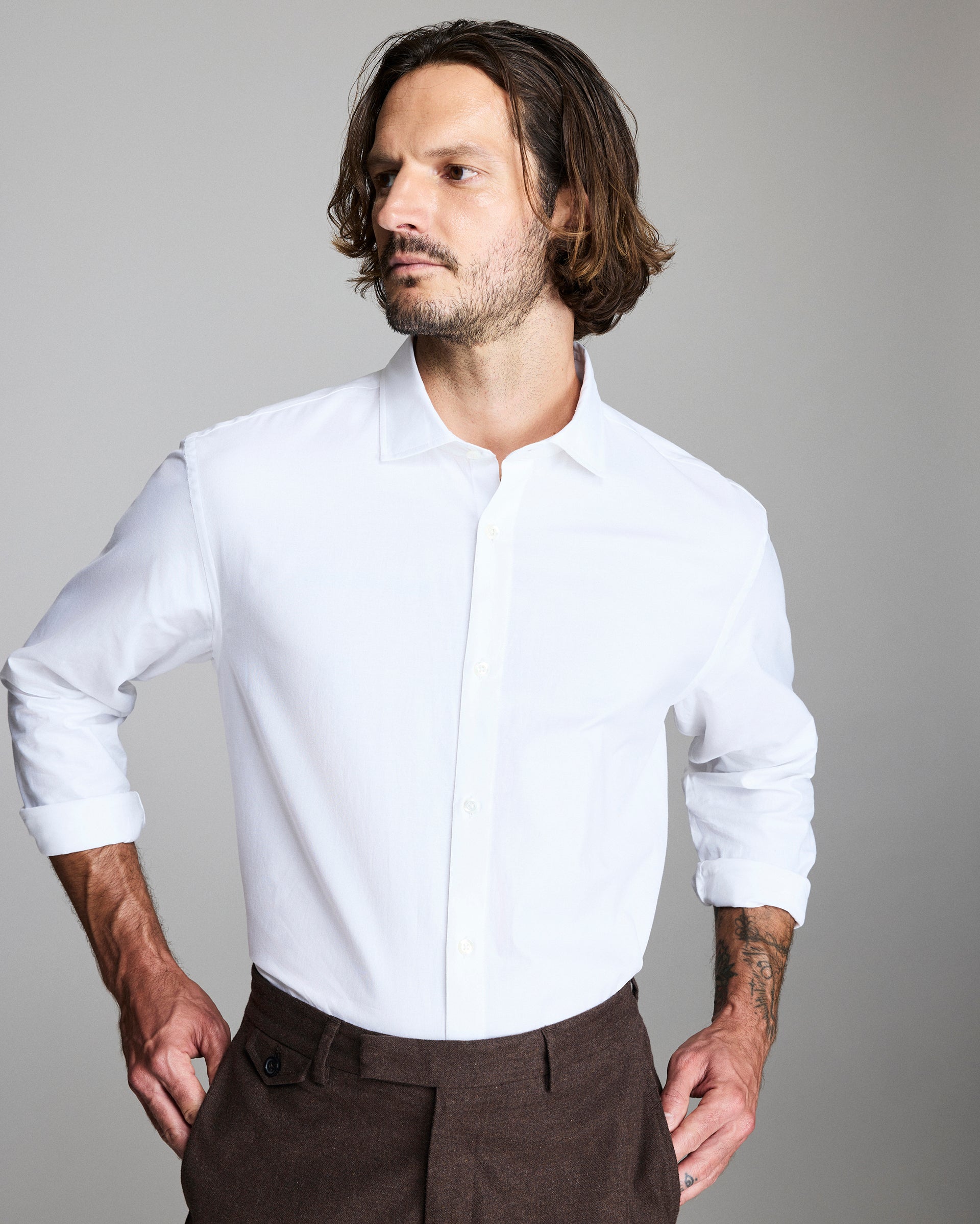Oxford Hutcheson Dress Shirt in White