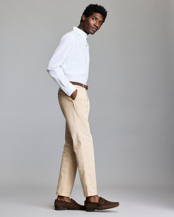 White Dress Shirt Khakis MSL 1-Pocket Shirt, Standard Fit Cotton White Dress Shirt Khakis MSL 1-Pocket Shirt, Standard Fit Cotton