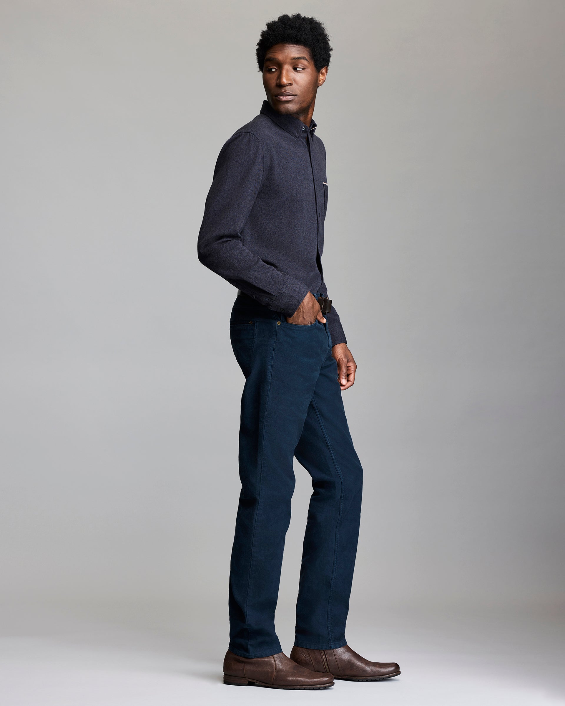 Twisted Yarn MSL 1-Pocket Cotton Shirt | Billy Reid