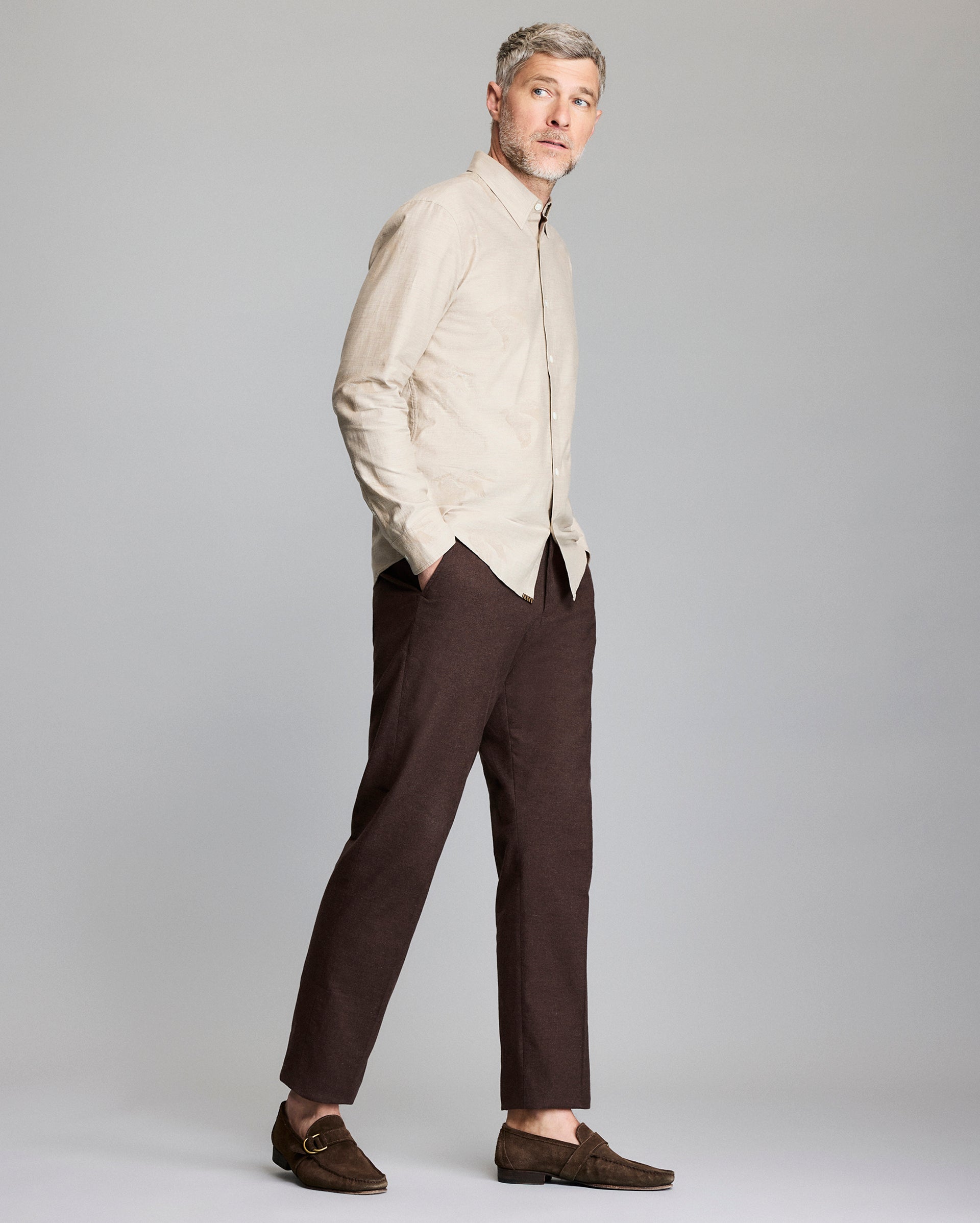 Bradley Gordon x Billy Reid Pelican Melange Wilson Shirt