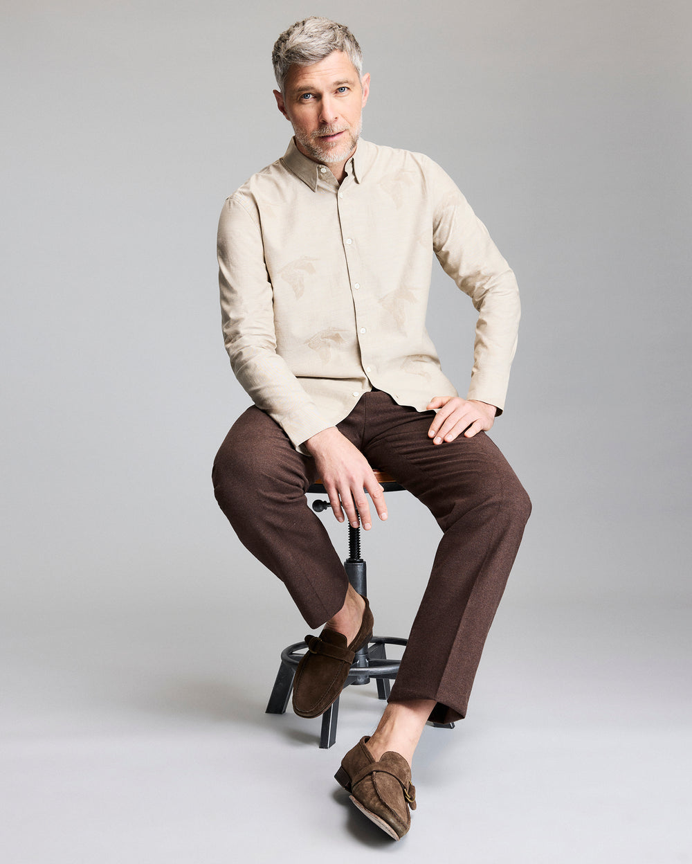 Bradley Gordon x Billy Reid Pelican Melange Wilson Shirt