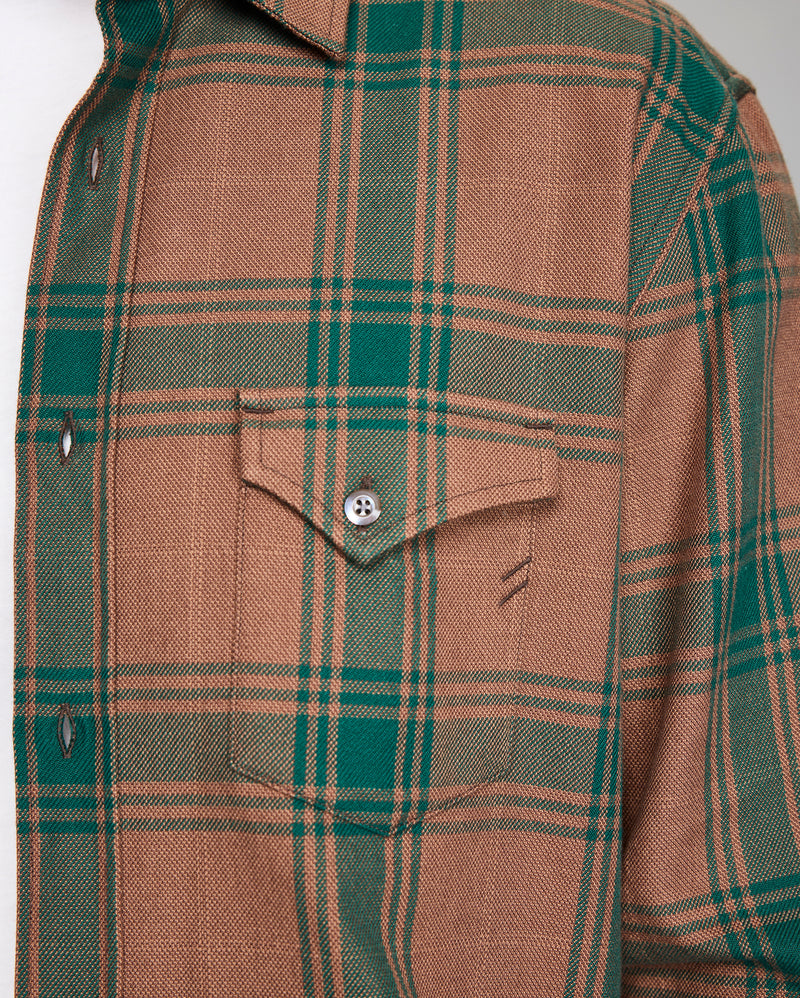Large Scale Plaid Western Shirt