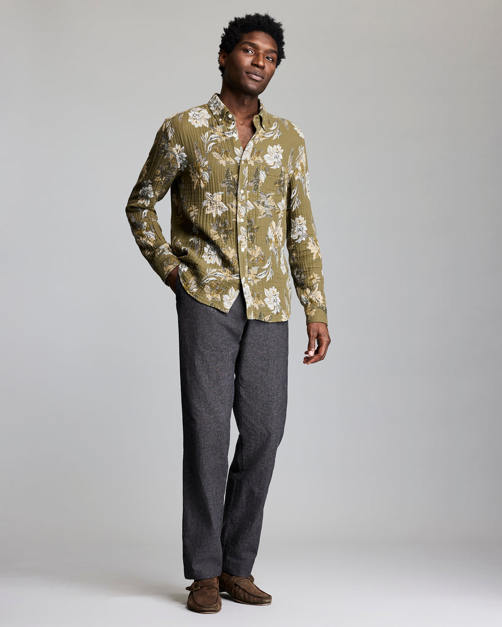Peony Jacquard Tuscumbia Shirt