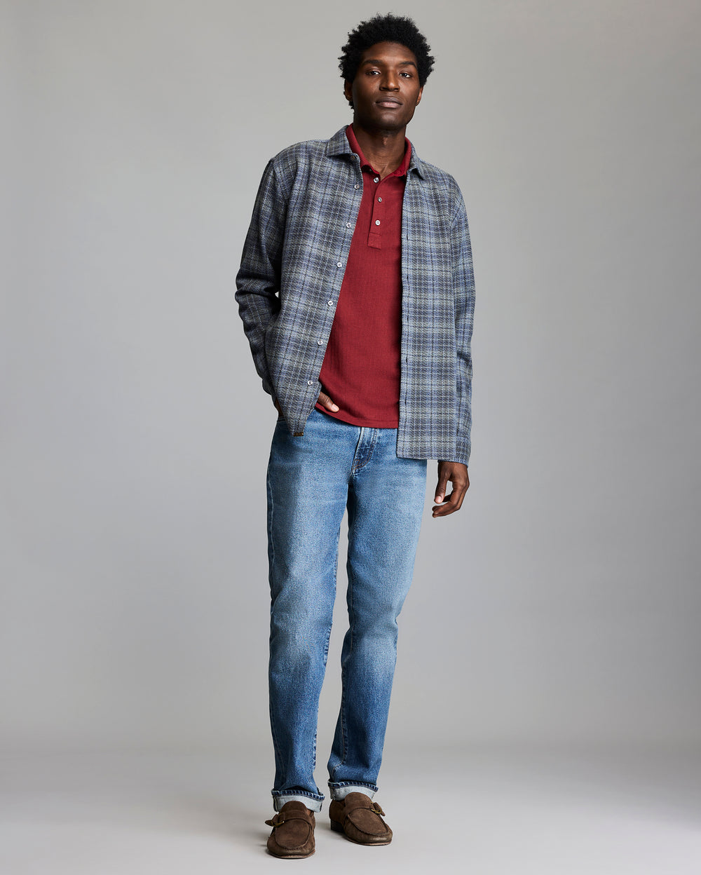Brushed Bold Plaid Cedar Shirt