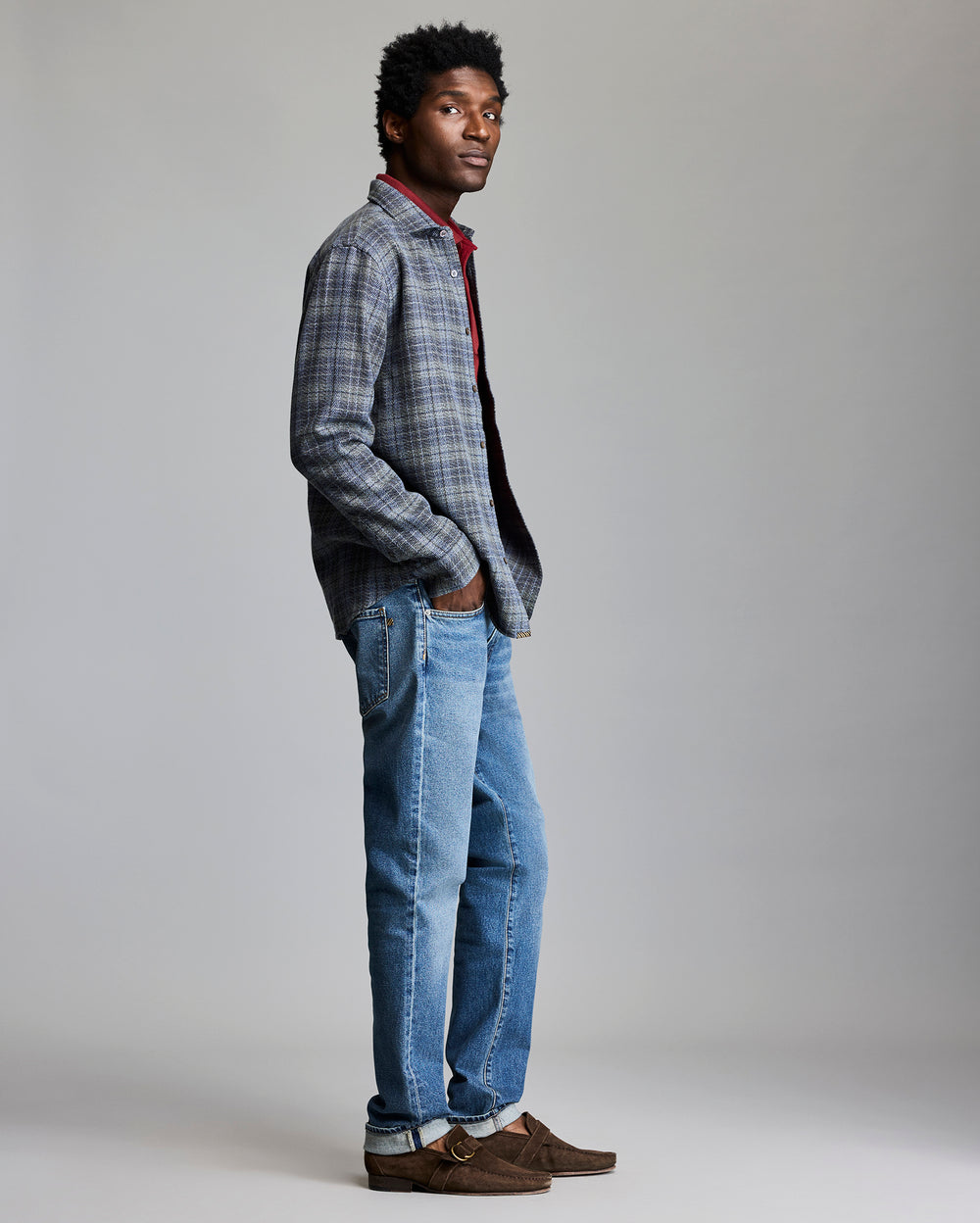 Brushed Bold Plaid Cedar Shirt