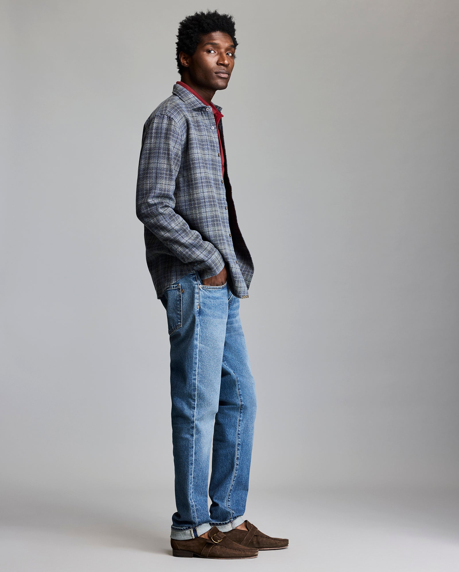 Brushed Bold Plaid Cedar Shirt