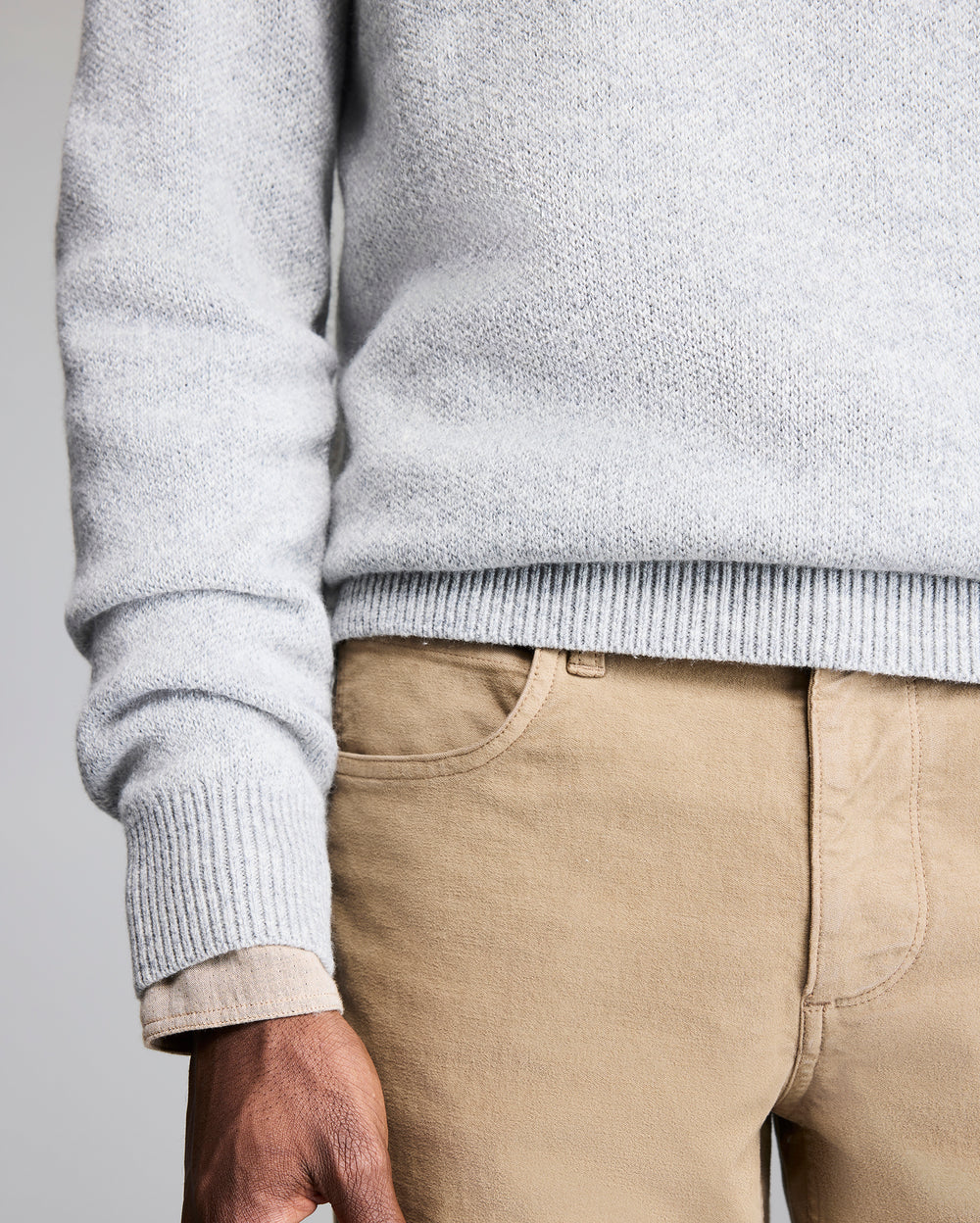 Ribbing on the sweater