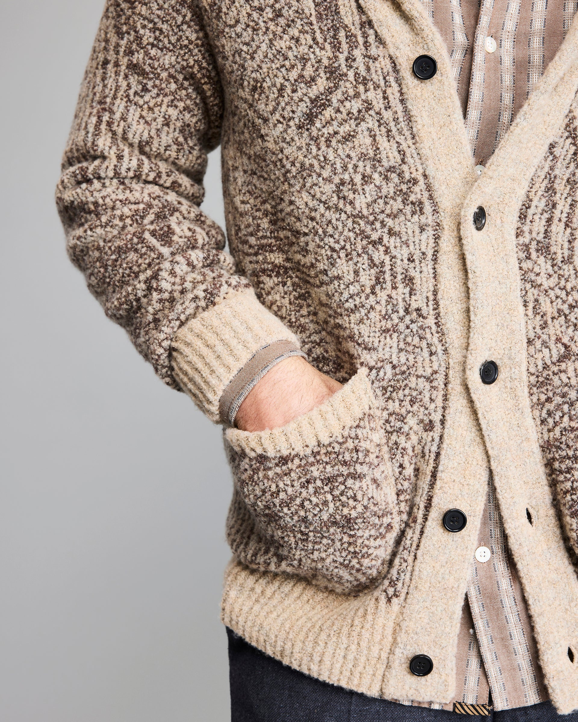 Flow Jacquard Cardigan in Merino Wool | Billy Reid