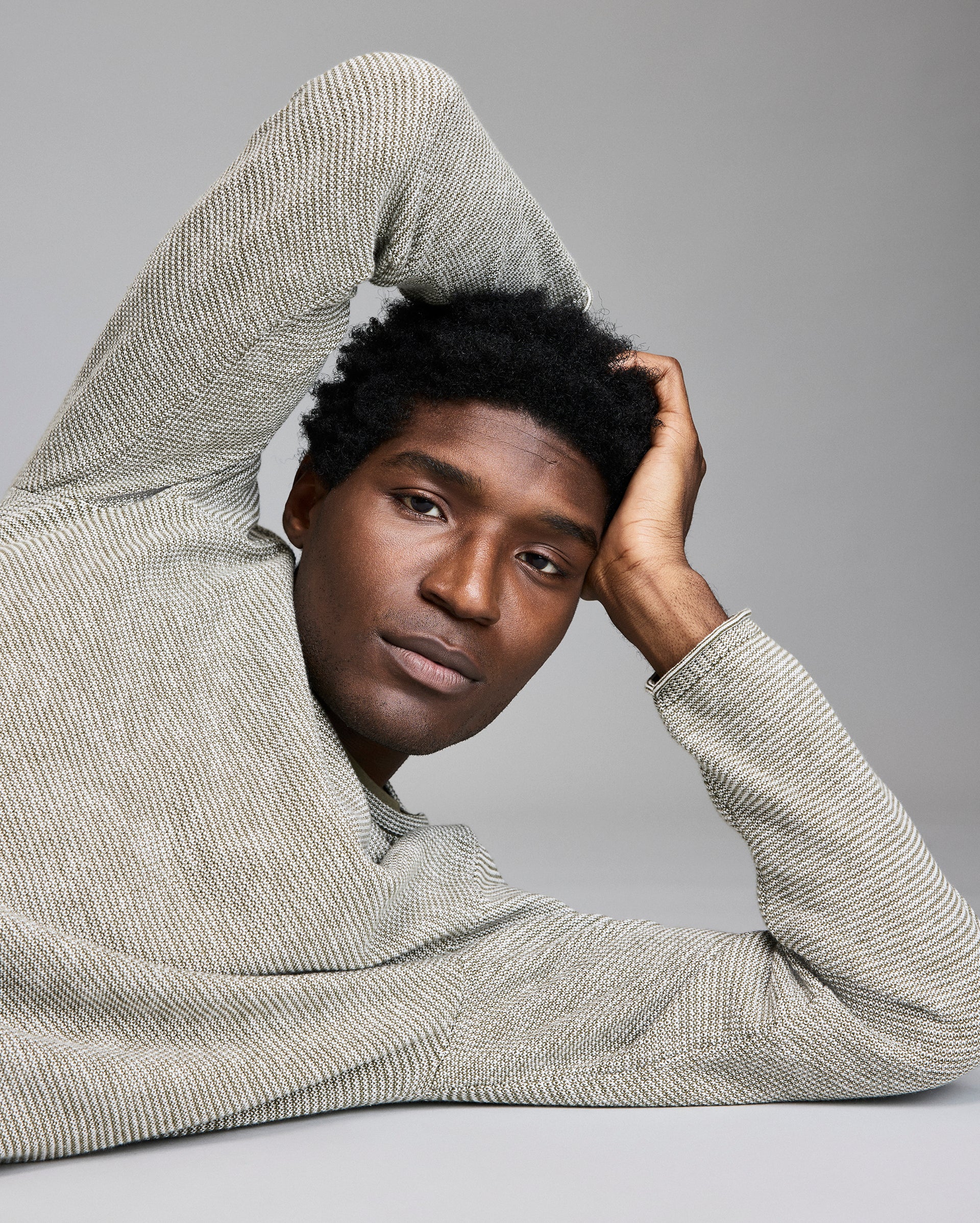 新品　正規品　BRIEFING STRIPE CREW NECK KNIT Tuck Stripe Crew - Classic Crew Neck with Textured Stripe