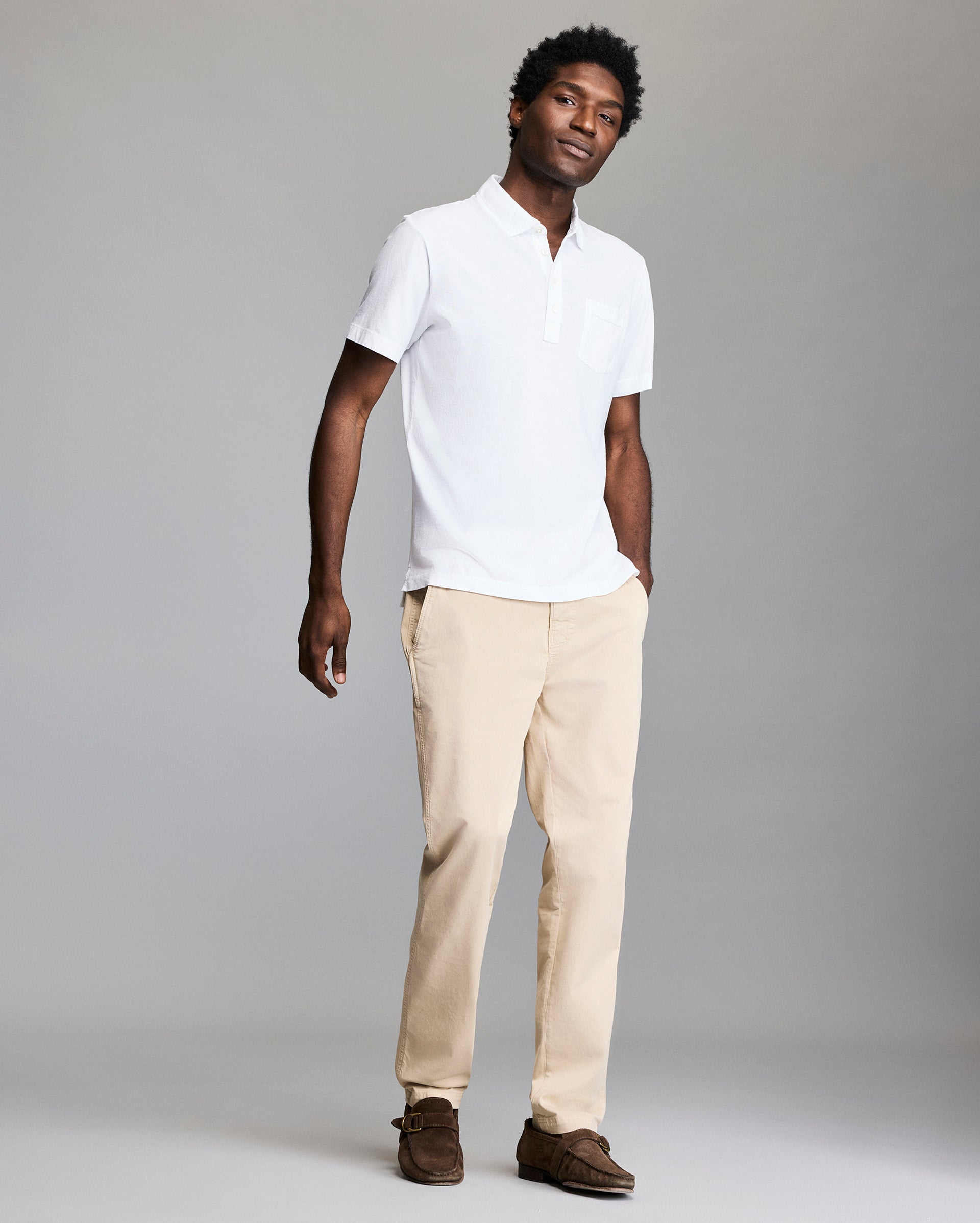 Pensacola Polo in Organic Cotton, Garment-Dyed | Billy Reid