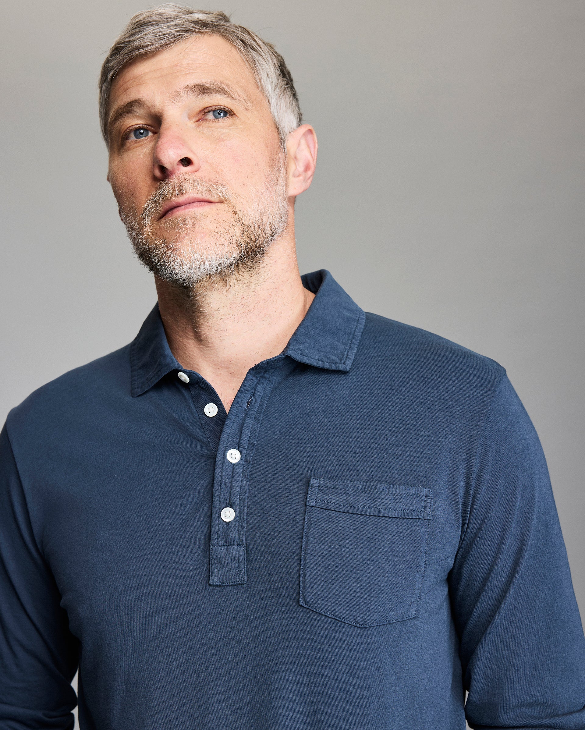 Long Sleeve Pensacola Organic Pima Cotton Polo | Billy Reid