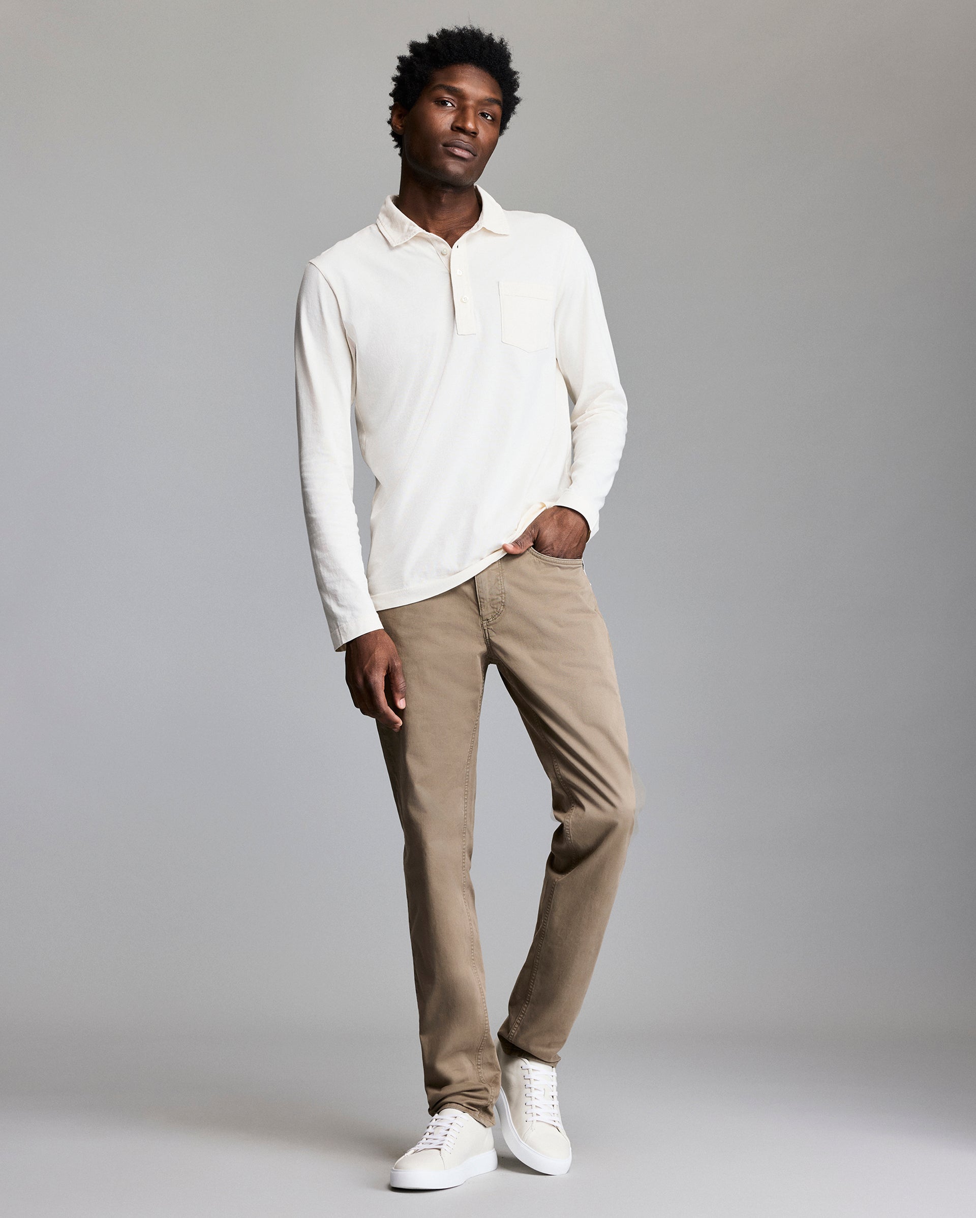 Long Sleeve Pensacola Polo - Ultra-Soft Organic Pima Cotton