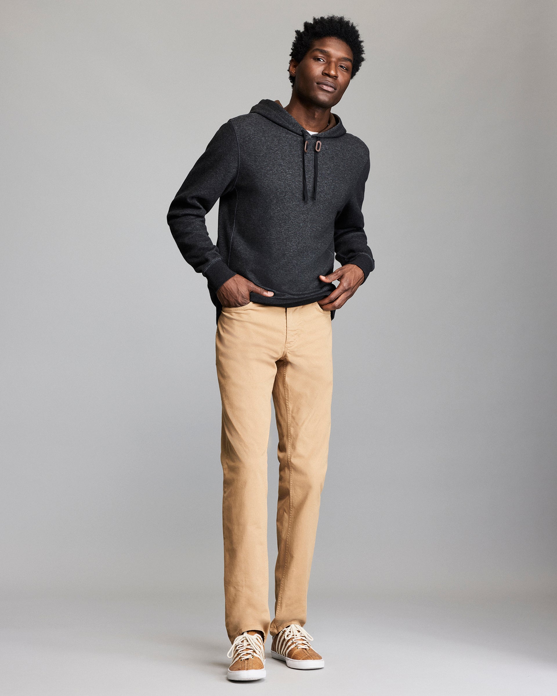 トップス RIELLE RICHE Knit Hoodie/Sweat Pants ニットスウェットパンツ（グレー）