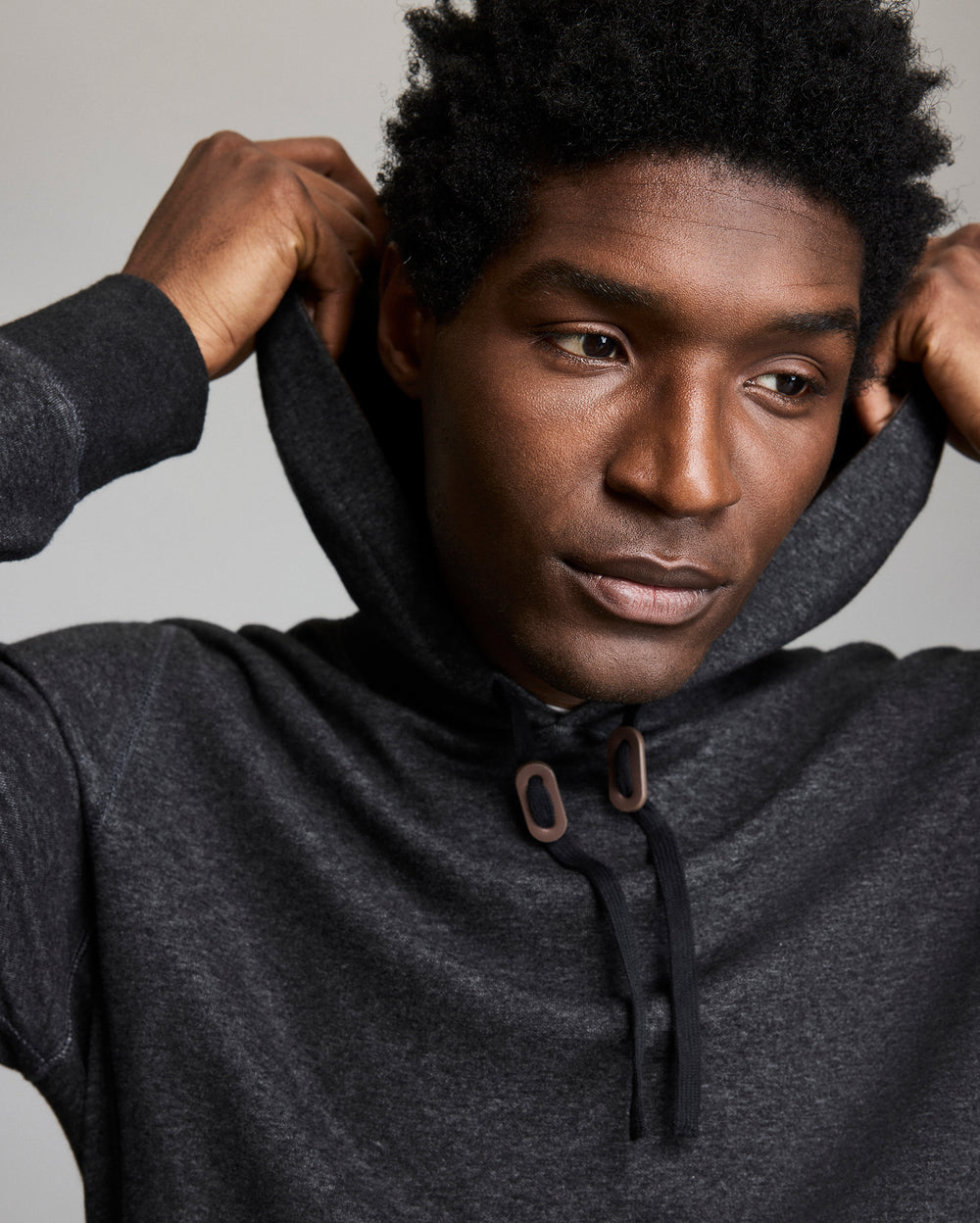 Rib Hoodie Pullover