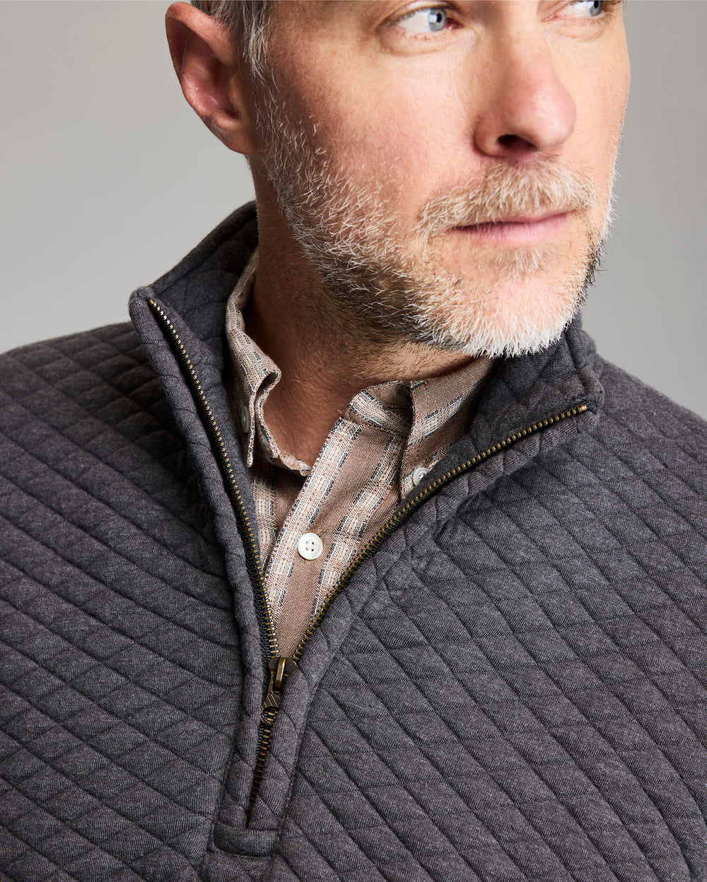 Diamond Quilt Half Zip