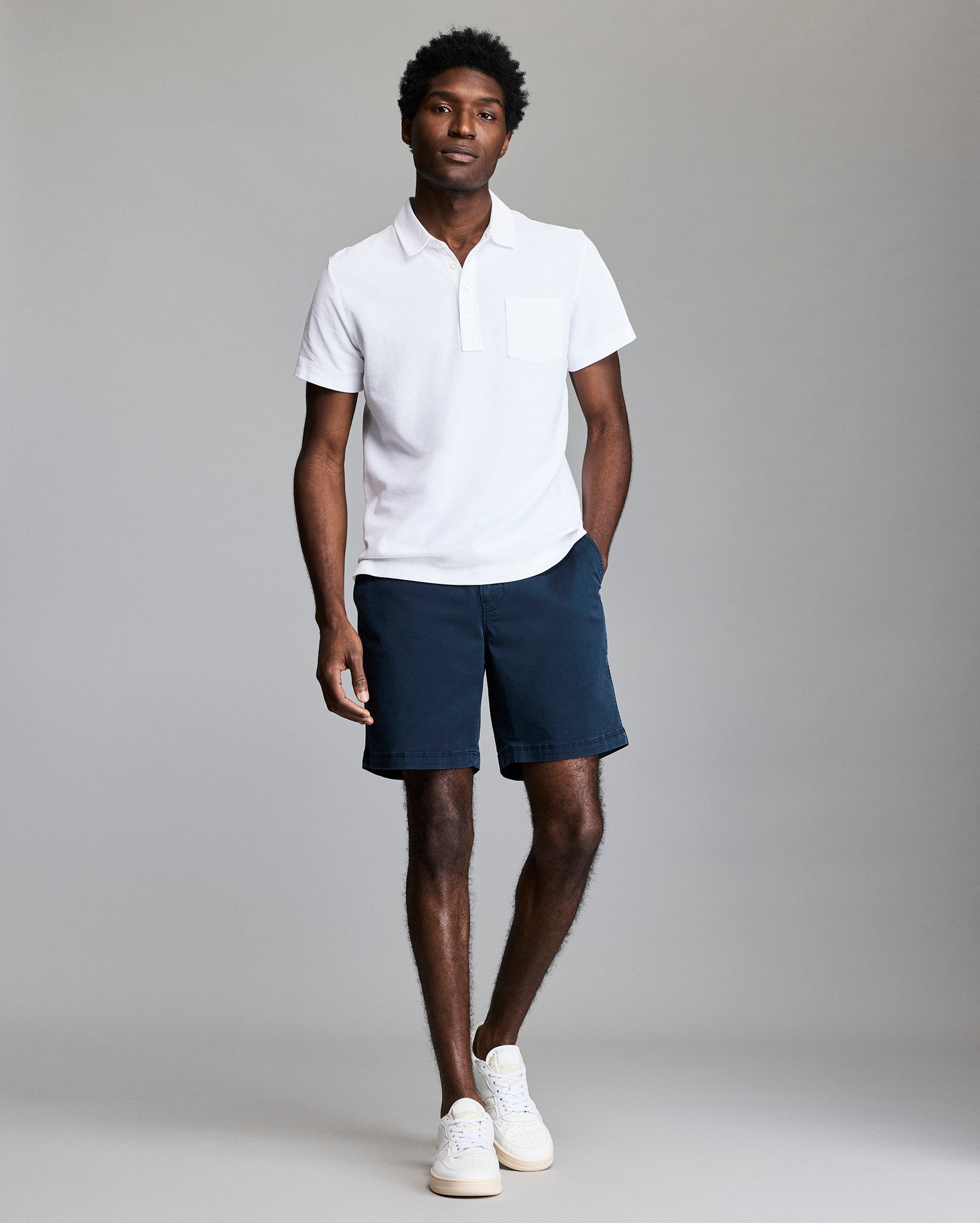 トップス Pique Polo Knit Top white Pique Polo Knit Top