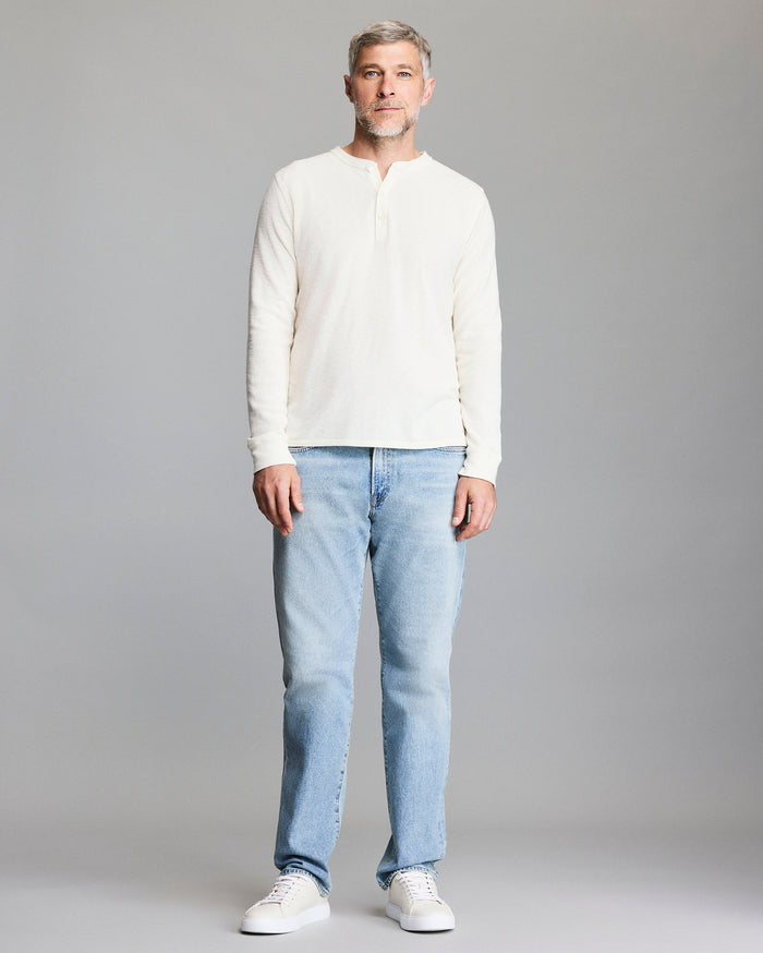 Billy Reid Slub Tuck Henley, White Billy Reid Slub Tuck Henley, White