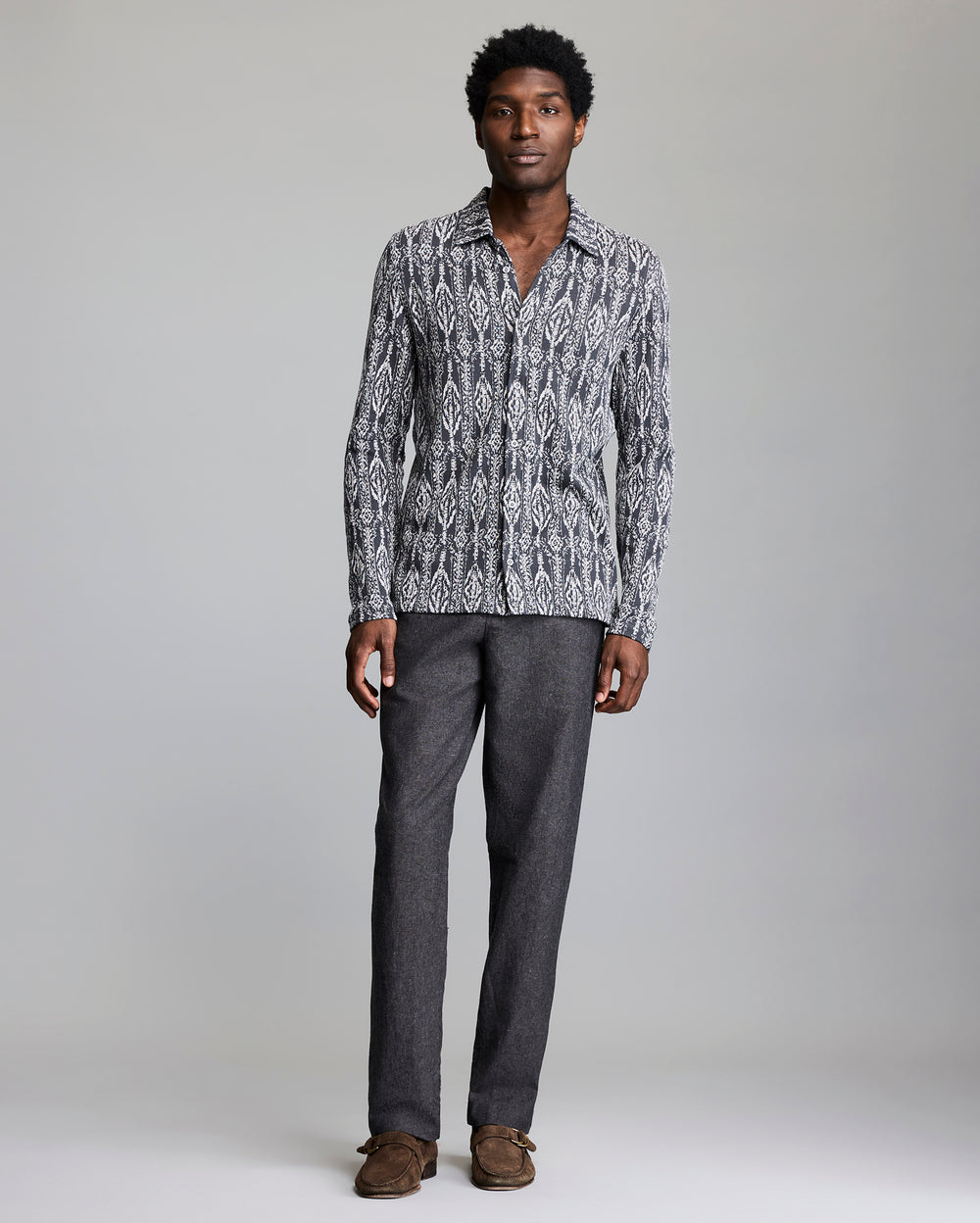 Long Sleeve Numajiri Jacquard Shirt