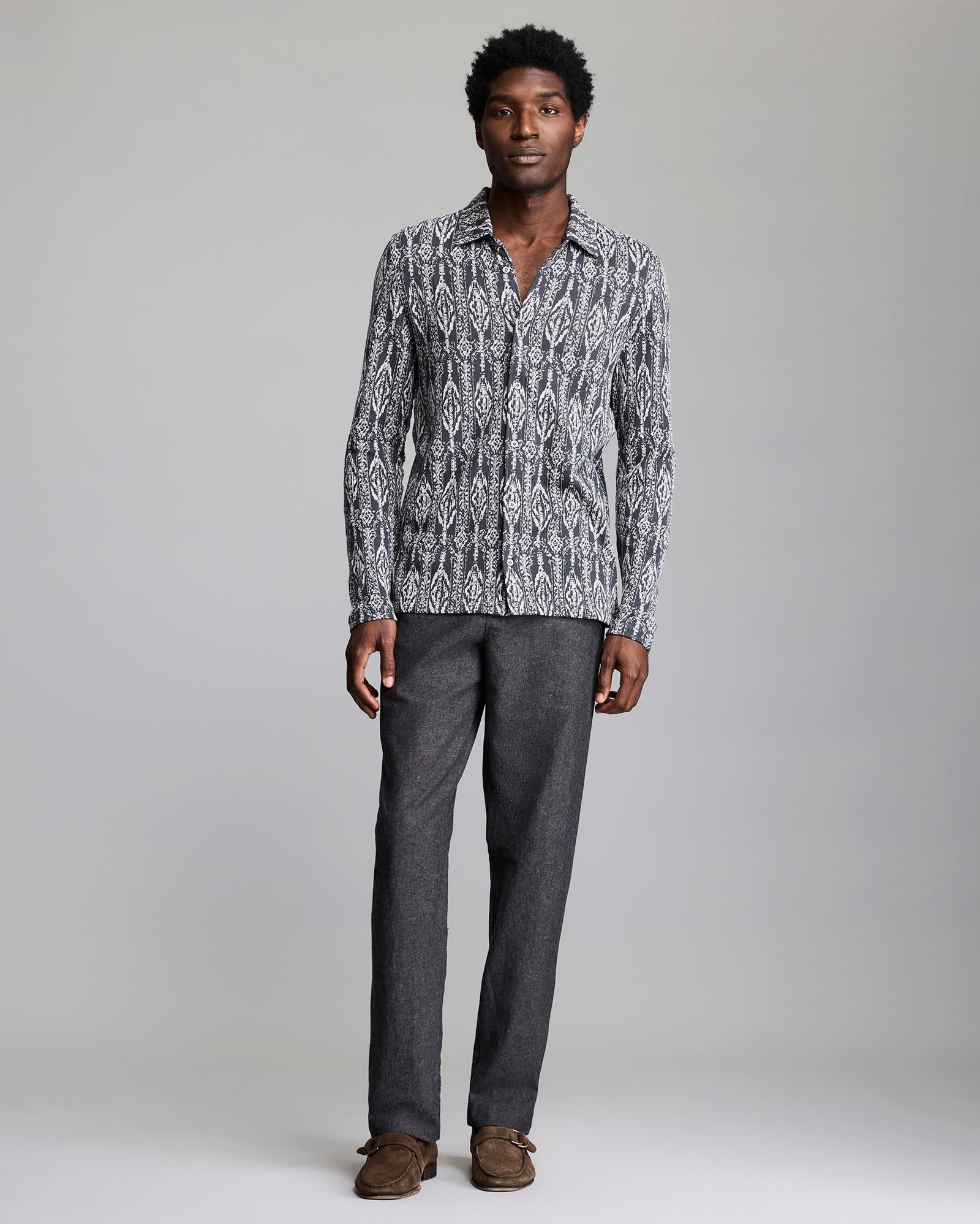 Long Sleeve Numajiri Jacquard Shirt