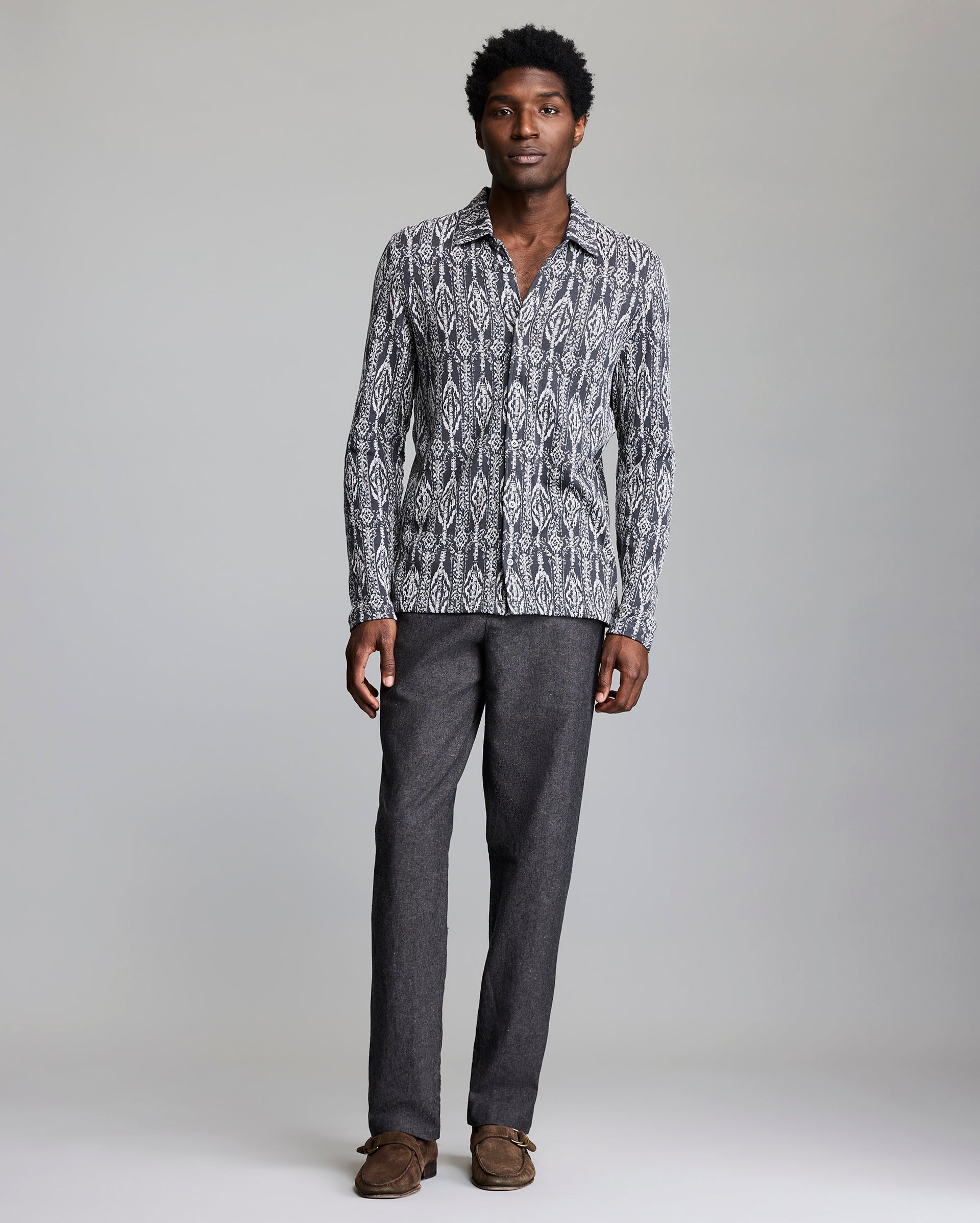 Long Sleeve Numajiri Jacquard Shirt