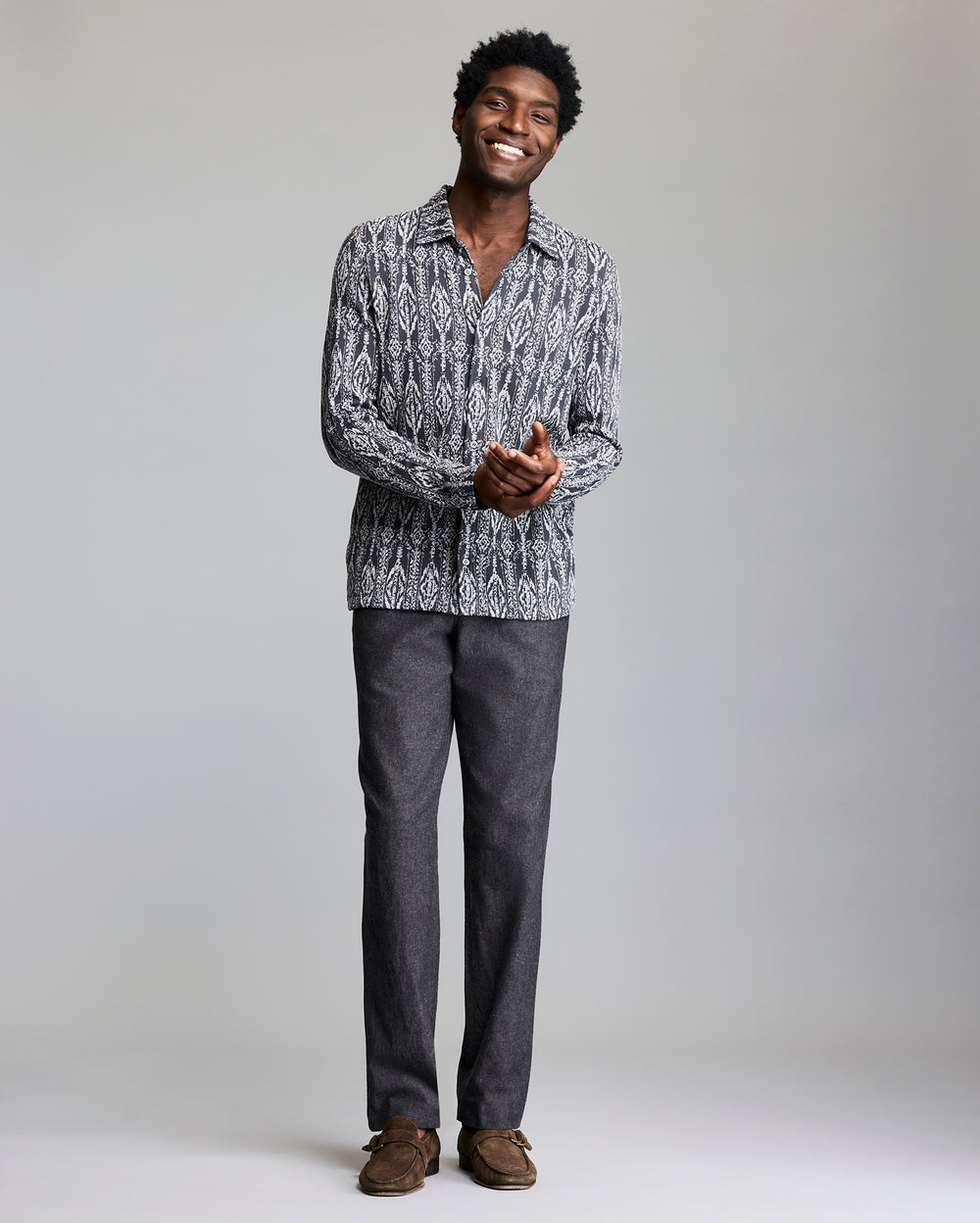 Long Sleeve Numajiri Jacquard Shirt