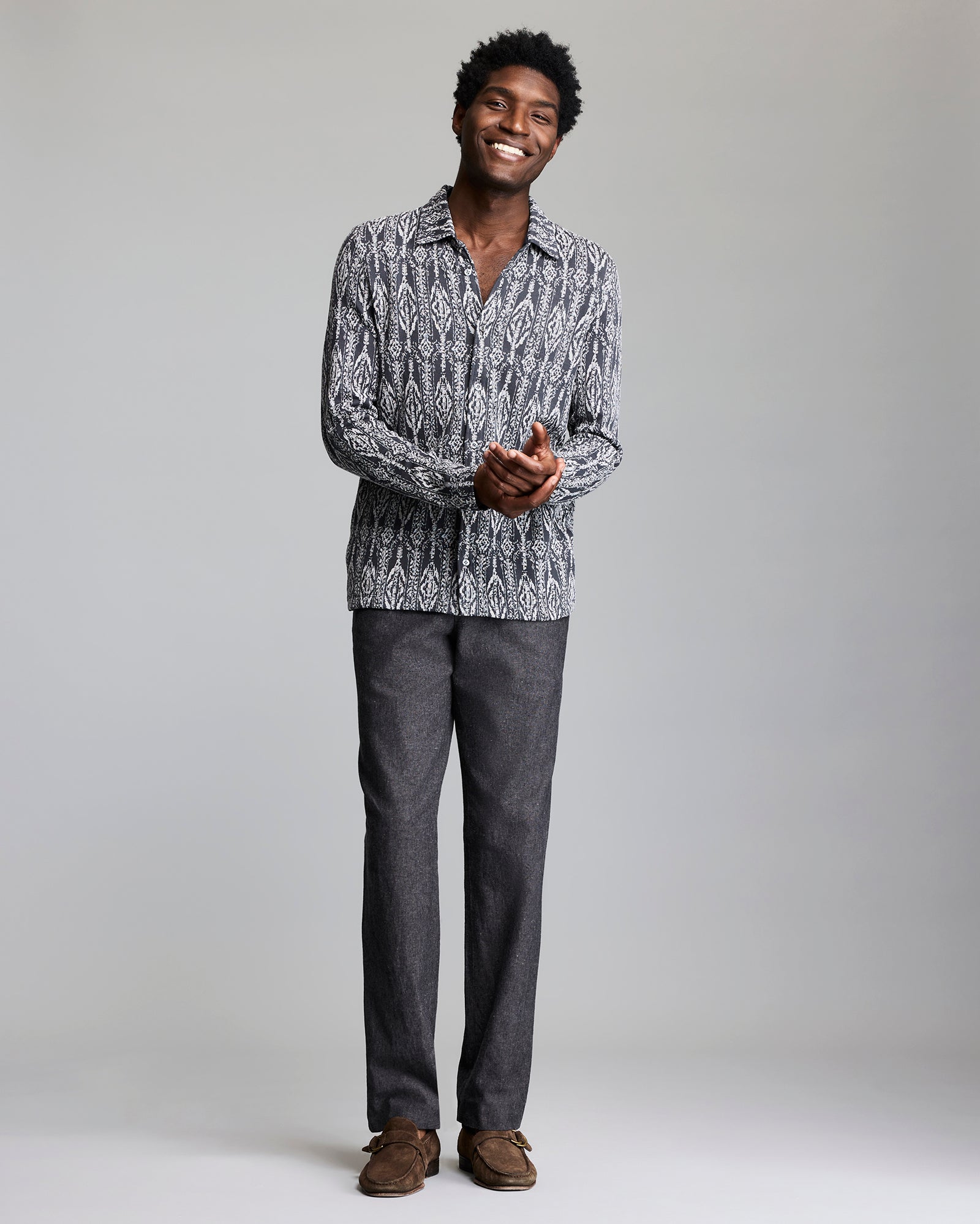 Long Sleeve Numajiri Jacquard Shirt
