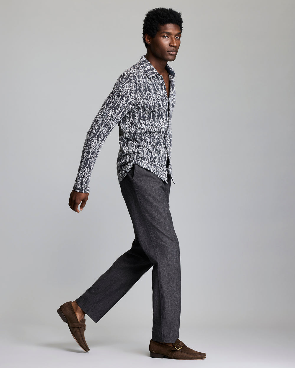 Long Sleeve Numajiri Jacquard Shirt