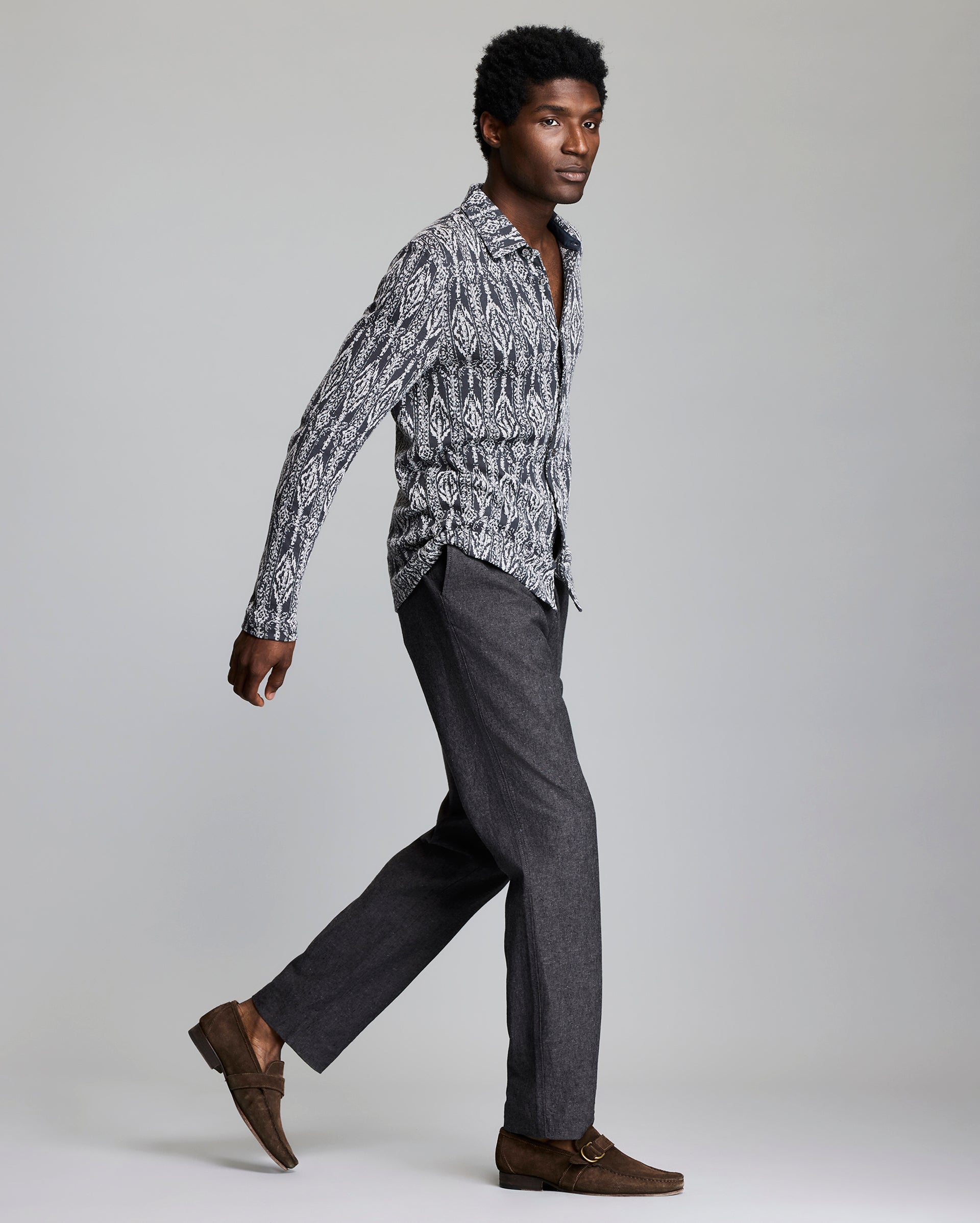 Long Sleeve Numajiri Jacquard Shirt