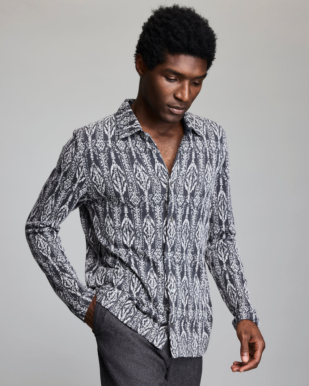 Long Sleeve Numajiri Jacquard Shirt