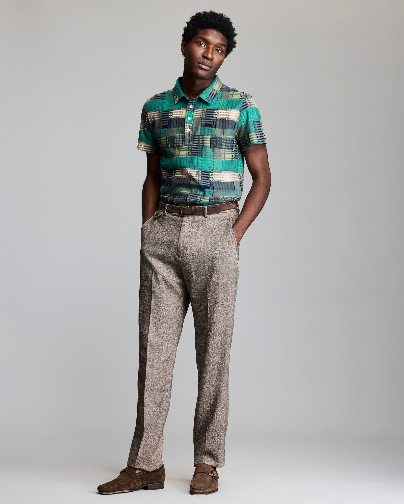Numajiri Box Jacquard Polo