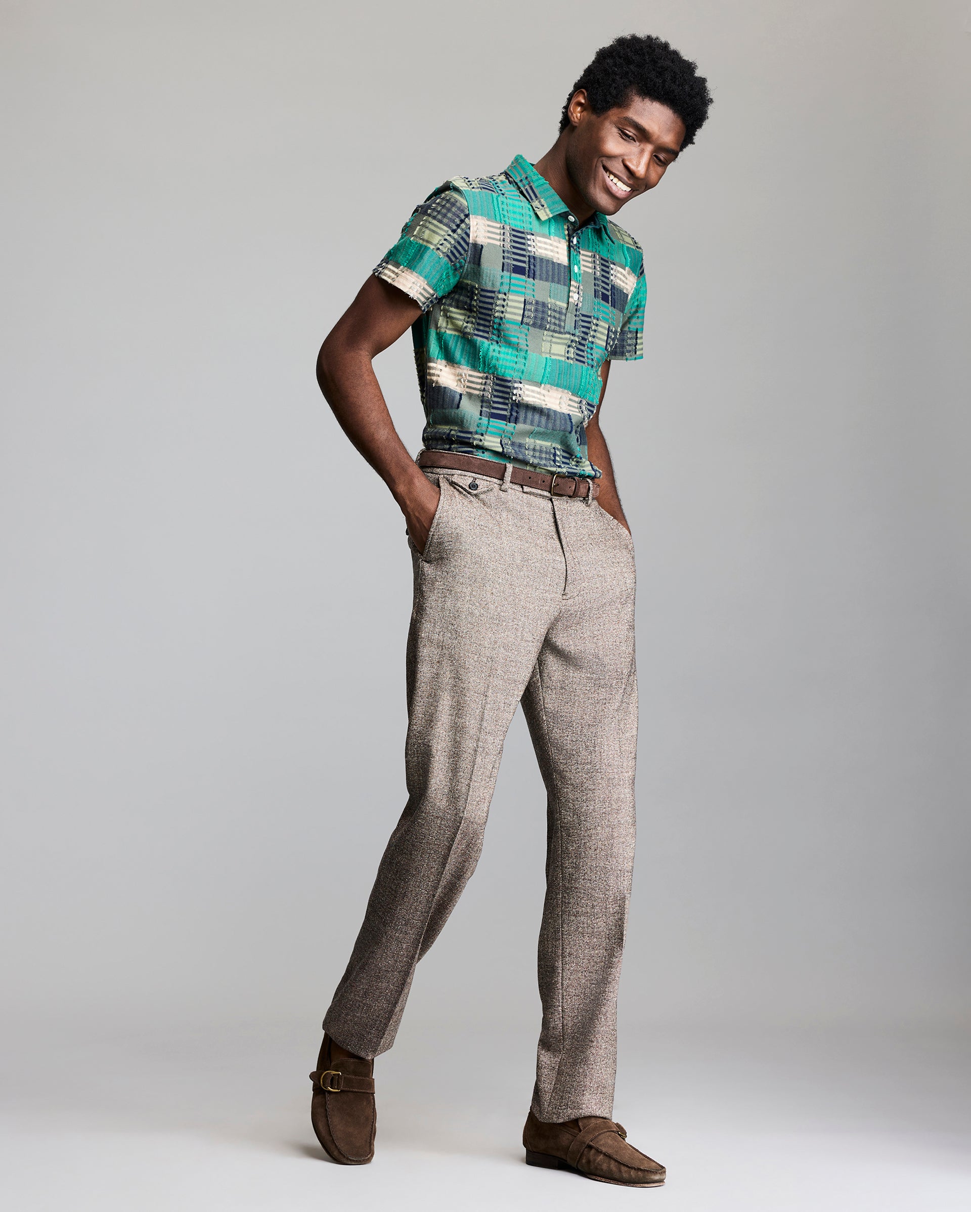 Numajiri Box Japanese Jacquard Polo Shirt | Billy Reid