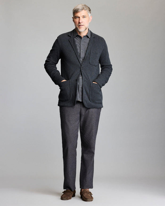 Model wears the Heathered Knit Sport Coat