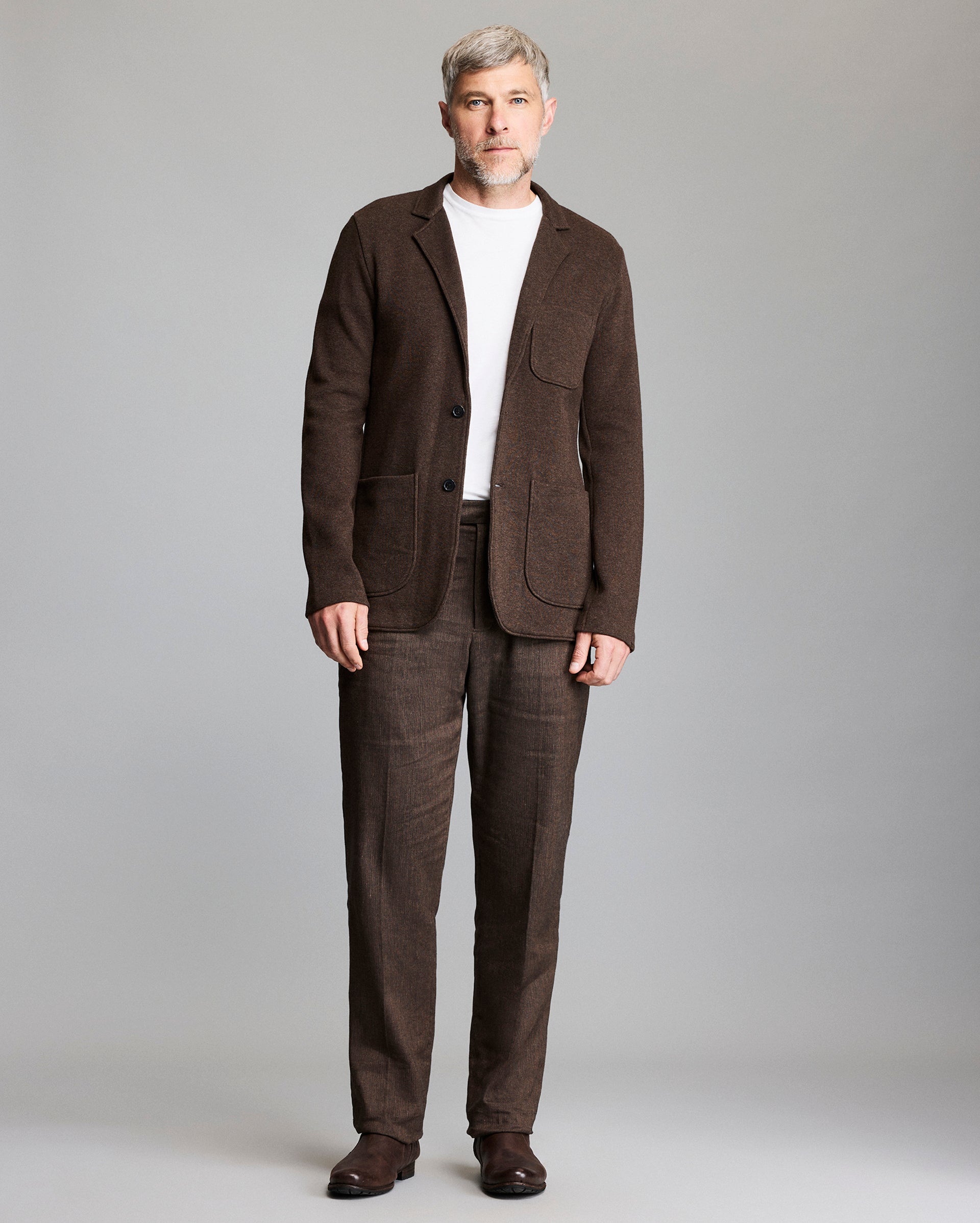 Men's Heathered Cotton Knit Sport Coat | Billy Reid