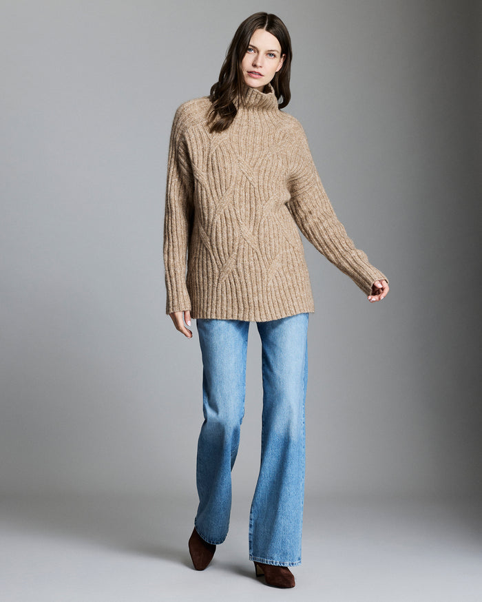 Model wears the Rope Cable Sweater