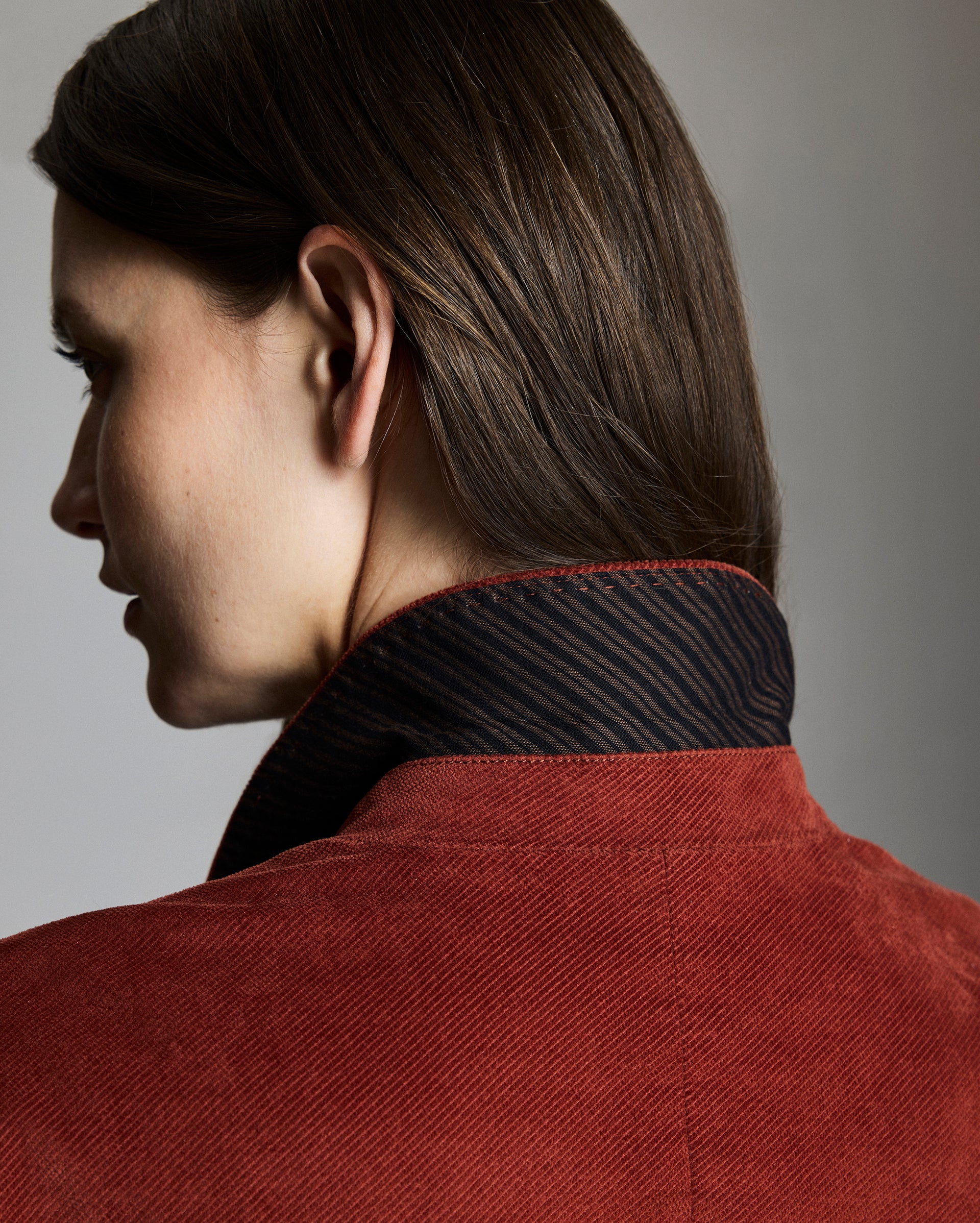 Heirloom stripe undercollar