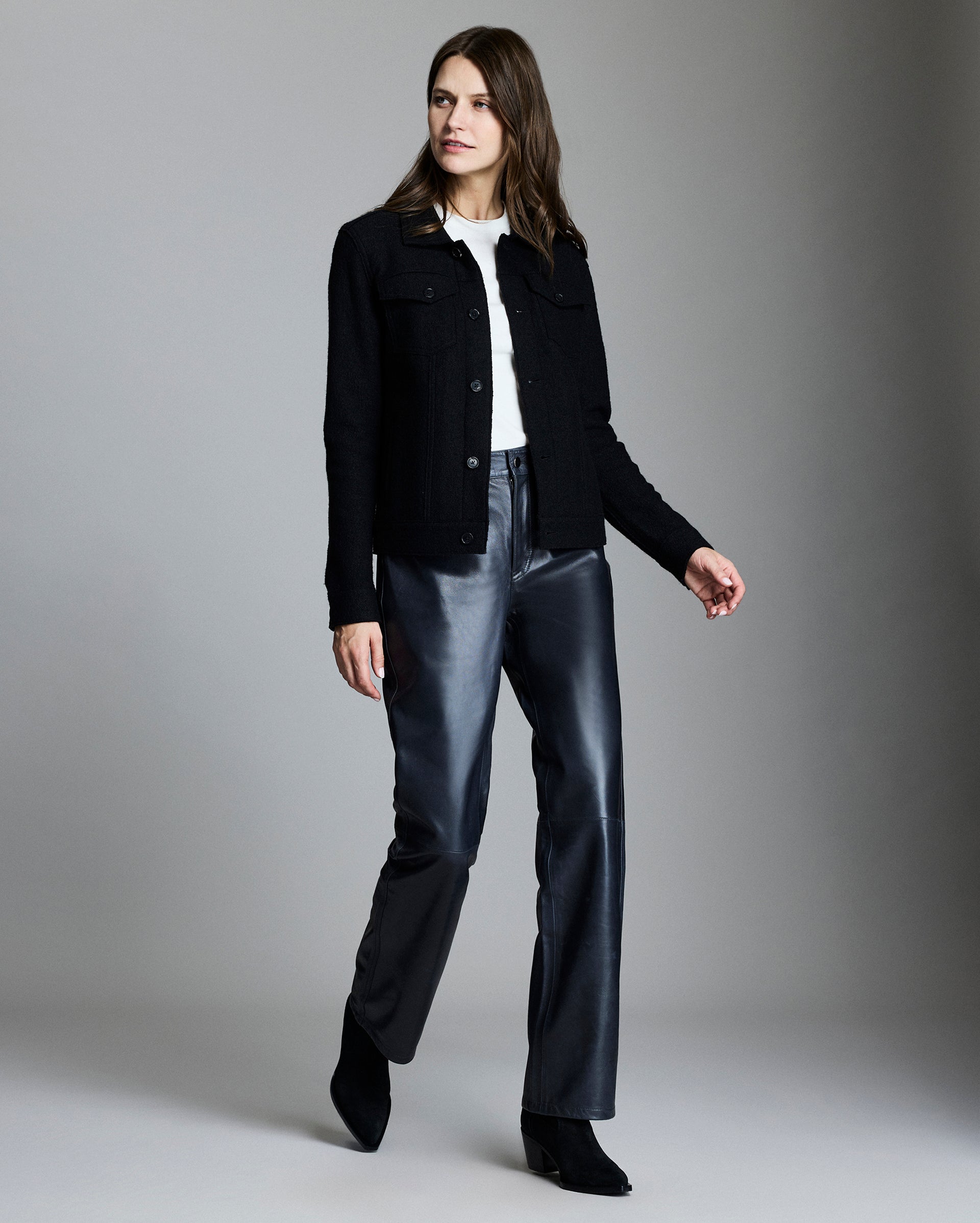 Boiled Wool Trucker Jacket – Billy Reid