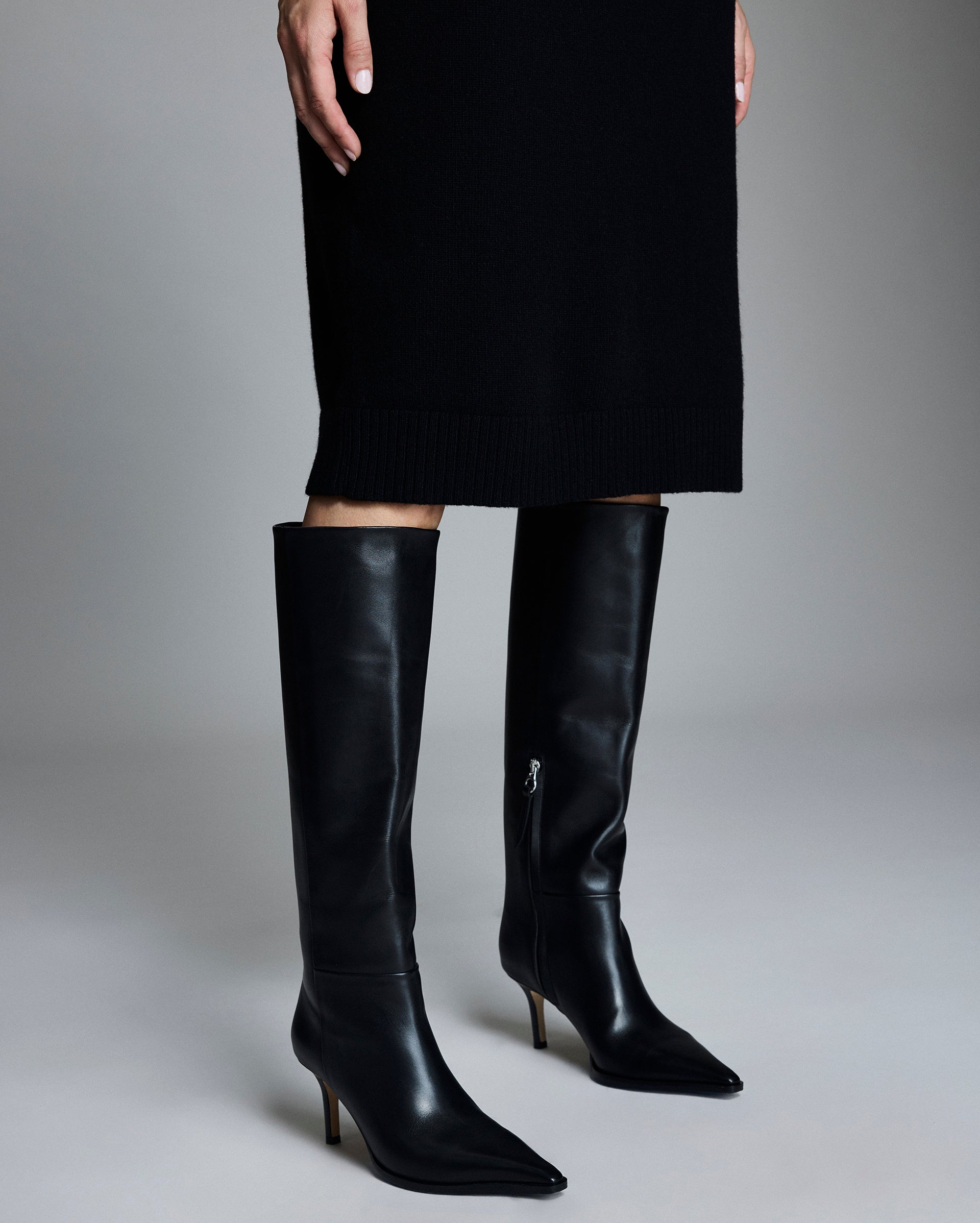 Funnel Neck Sweater Dress