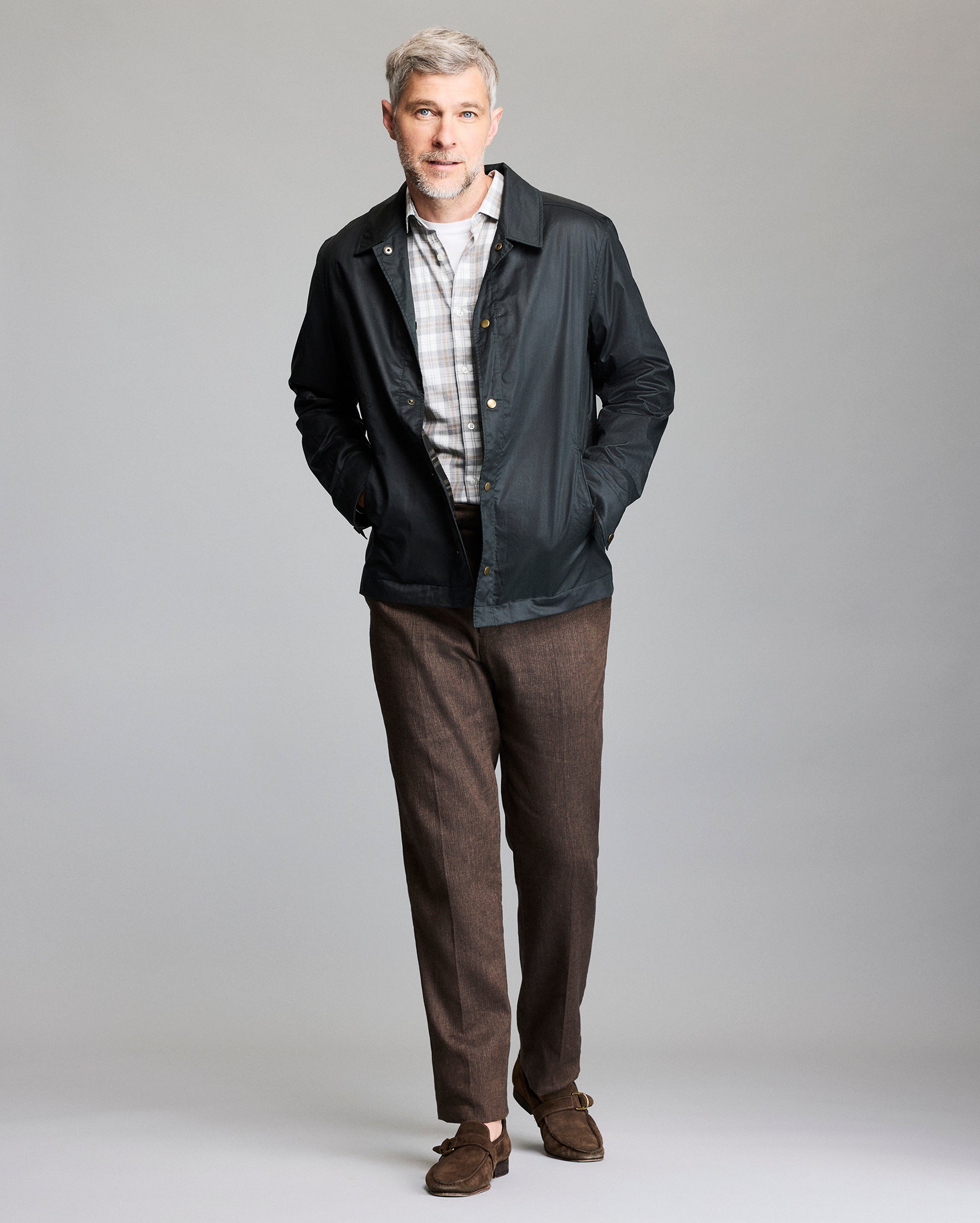 Harrison Water-Repellent Waxed Barn Jacket | Billy Reid