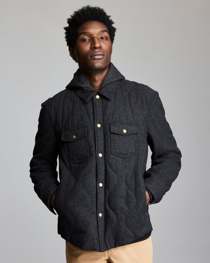 locker loop dress shirt Billy Reid Onion Quilted Theo Shirt Jacket
