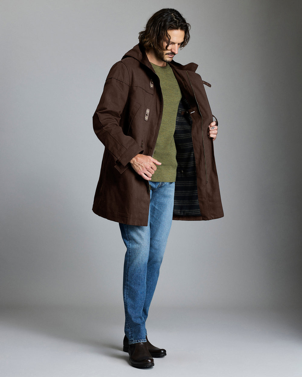 Waxed Canvas Duffle Coat – Billy Reid