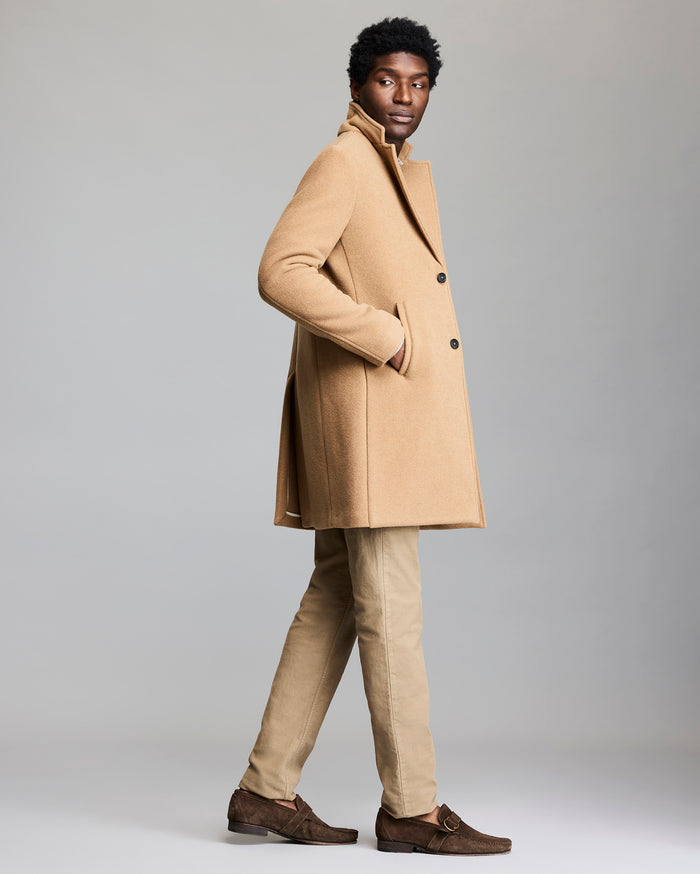RECYCLED WOOL JORDAN COAT	CAMEL